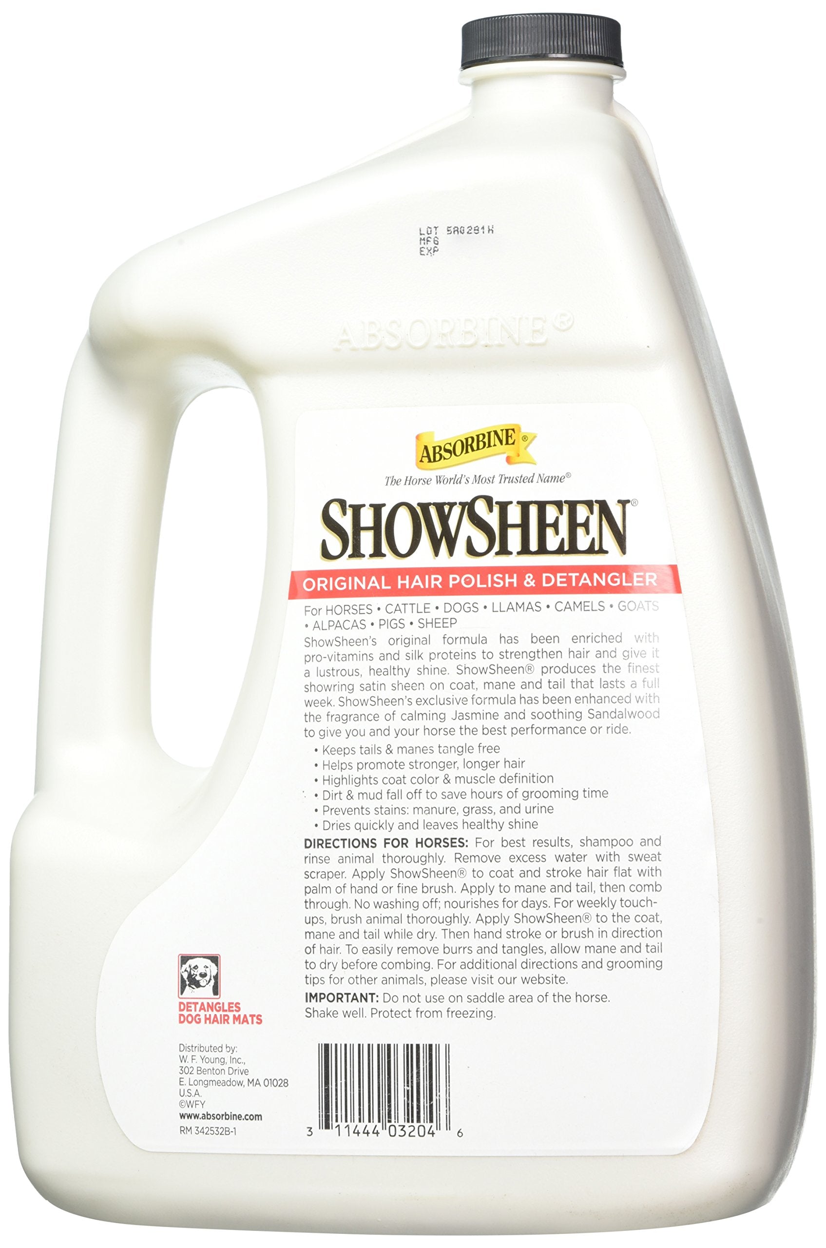 Absorbine ShowSheen Hair Polish - Silk Formula, Gallon Size, Model 5245