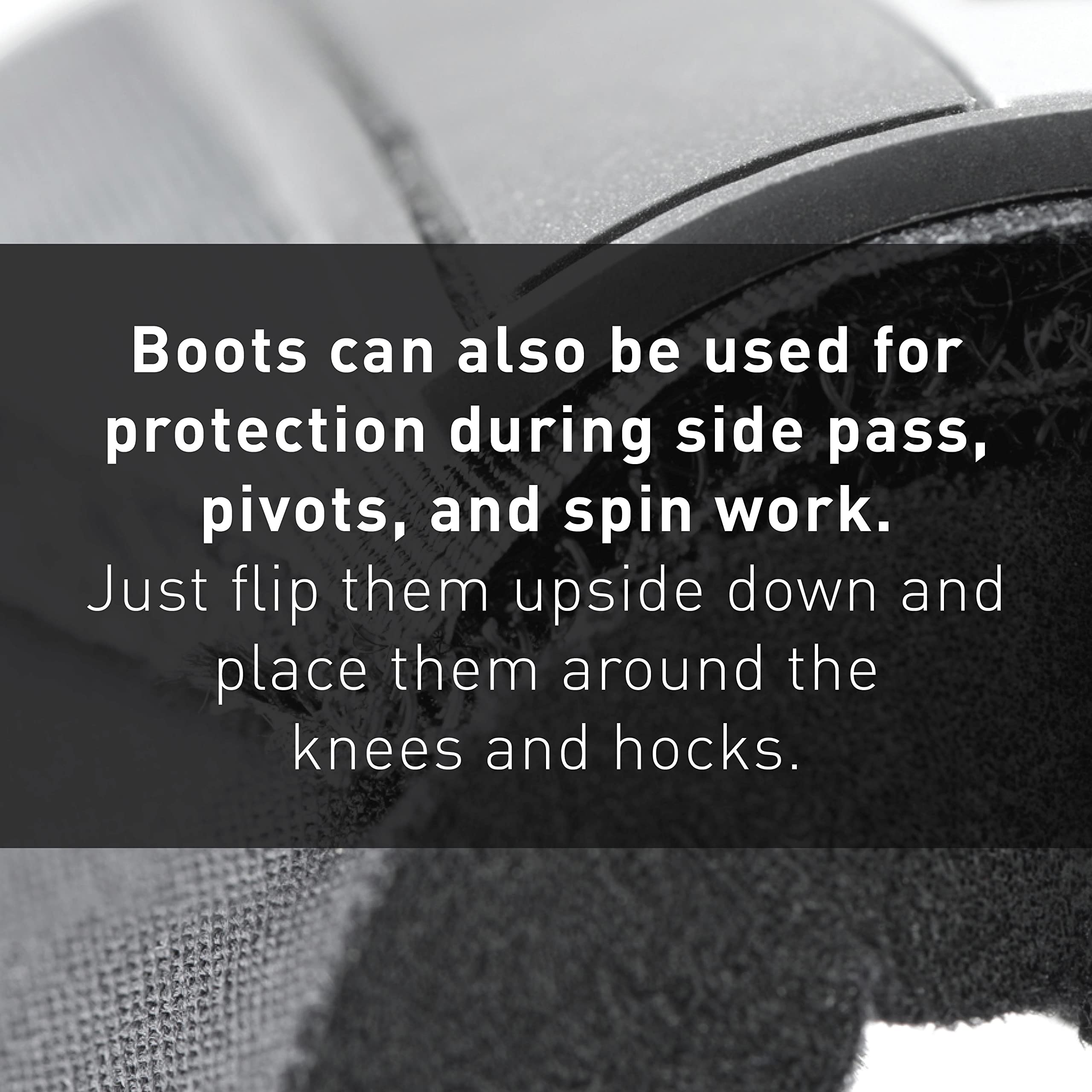 Horze Pro Overreach Bell Boots For Horses | Neoprene Pair - Black - S