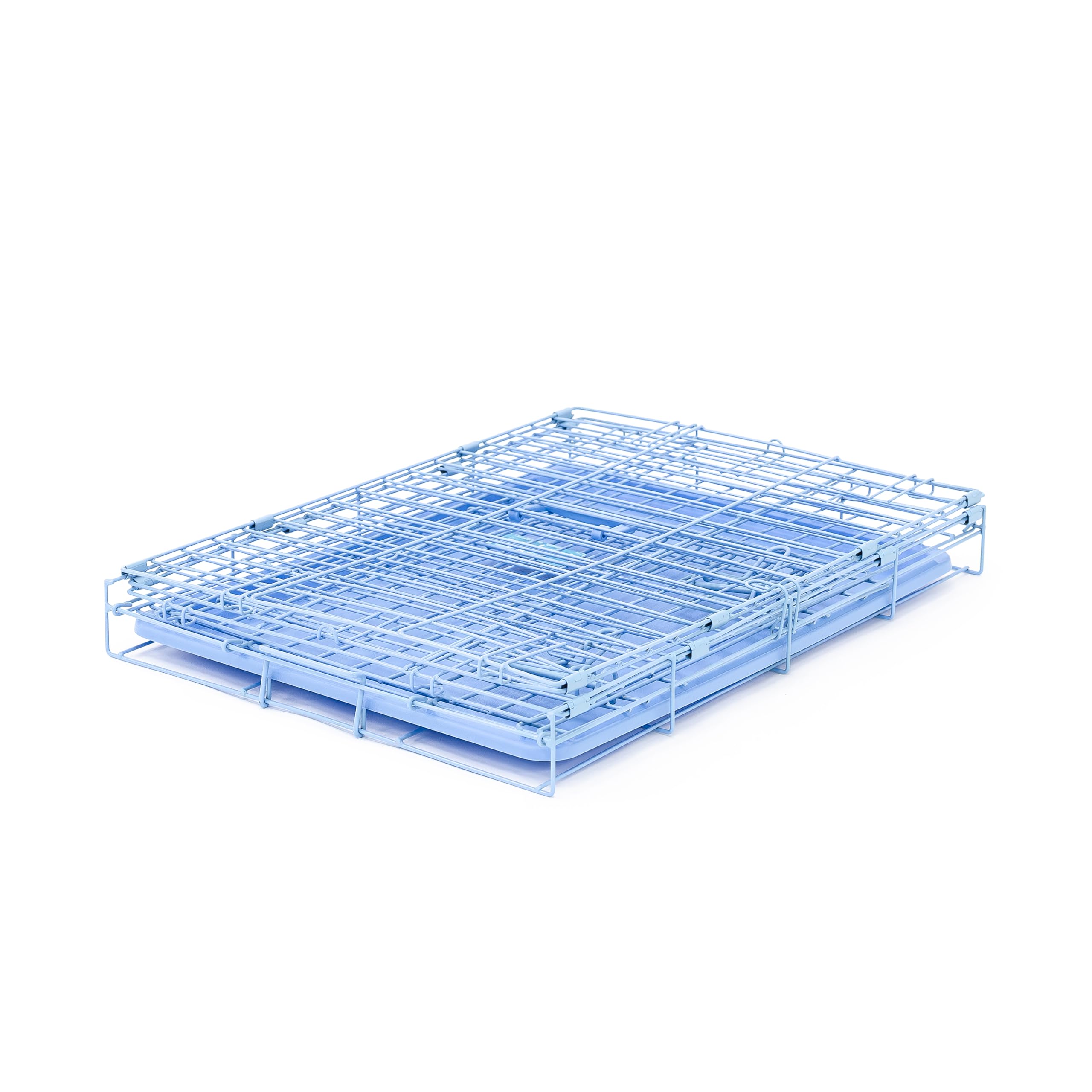 Carlson Blue Compact Metal Dog Crate, Small 24"x18"x20.5", Alloy Steel, Model 6008 DS