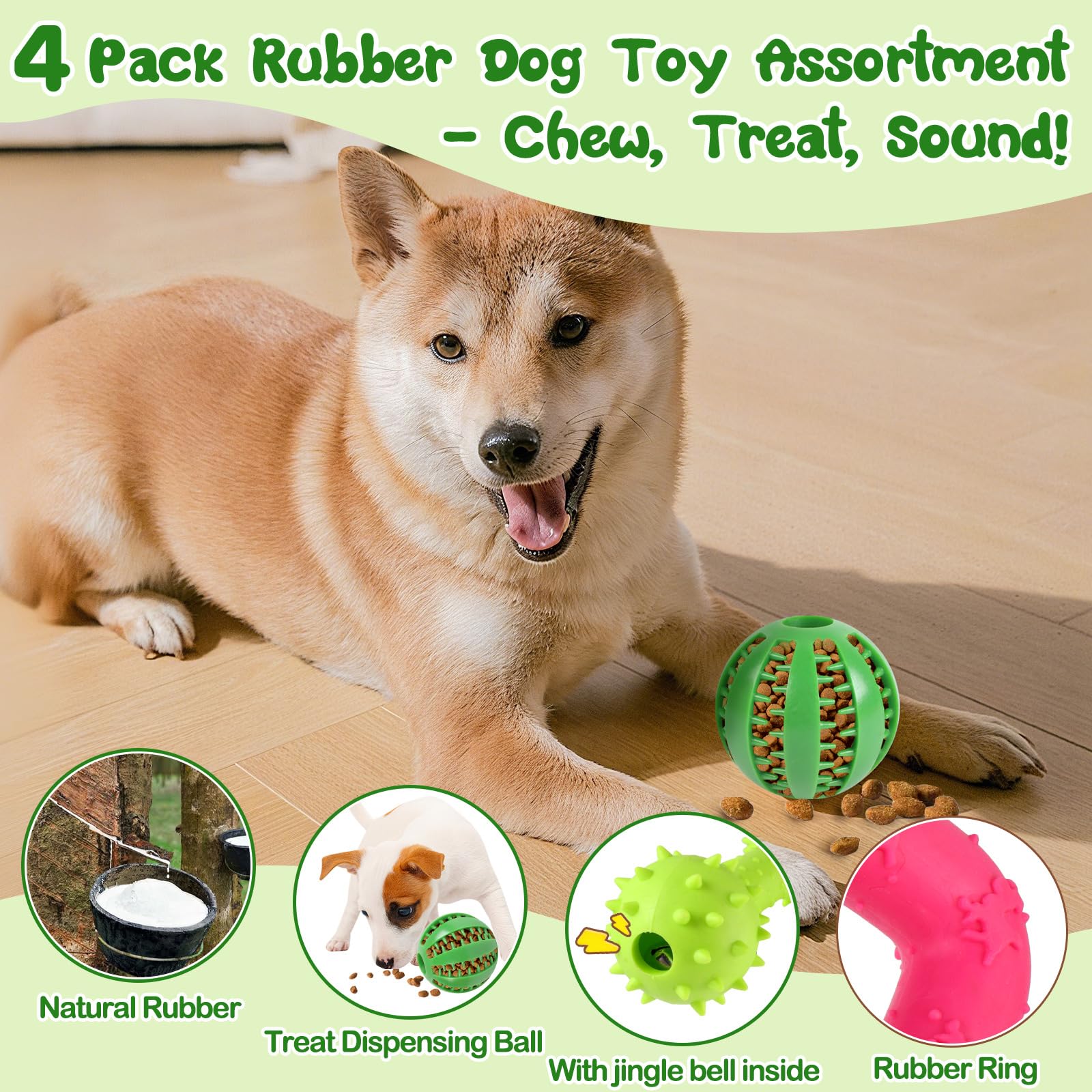 MRSOHRET 15 Pack Puppy Chew Toys for Teething, No Stuffing Squeaky Dog Toys Interactive Puzzle Toy, Dog Enrichment Toy Bundle wi