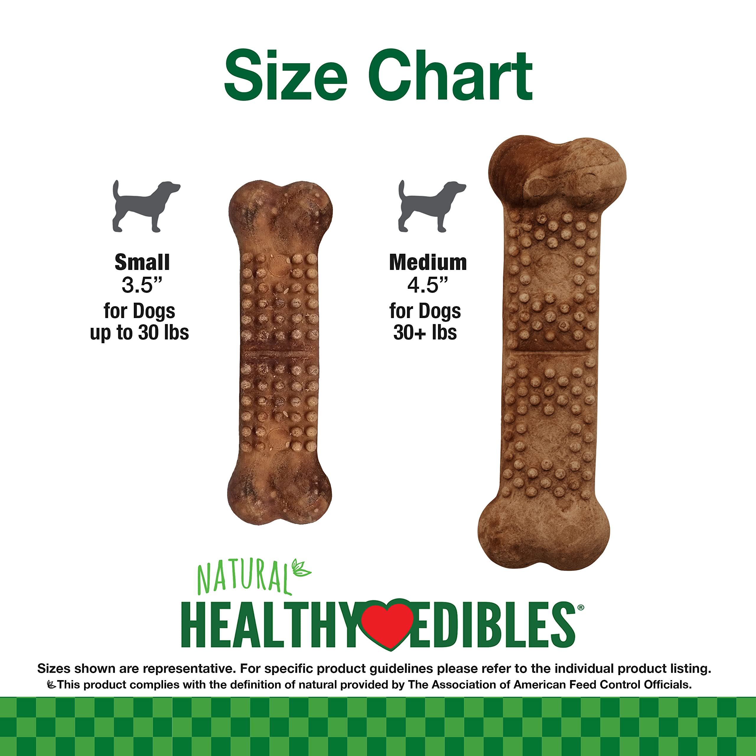 Nylabone Healthy Edibles Natural Dog Chews Long Lasting Meaty Center Beef Flavor Treats for Dogs, Small (4 Count)