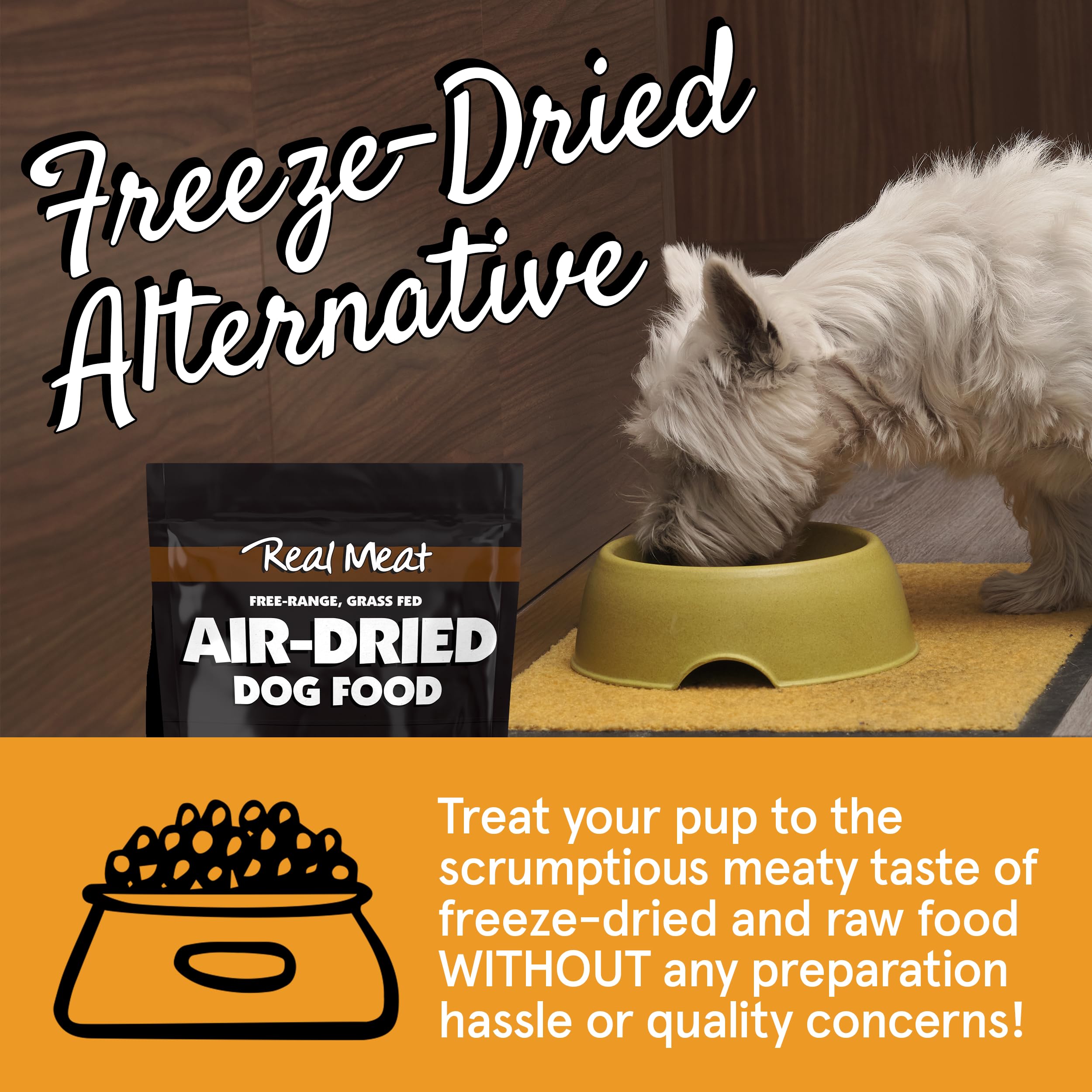 TRMC Real Meat Air Dried Dog Food with Real Venison - 8lbs USA-Crafted Grain-Free High Protein Venison