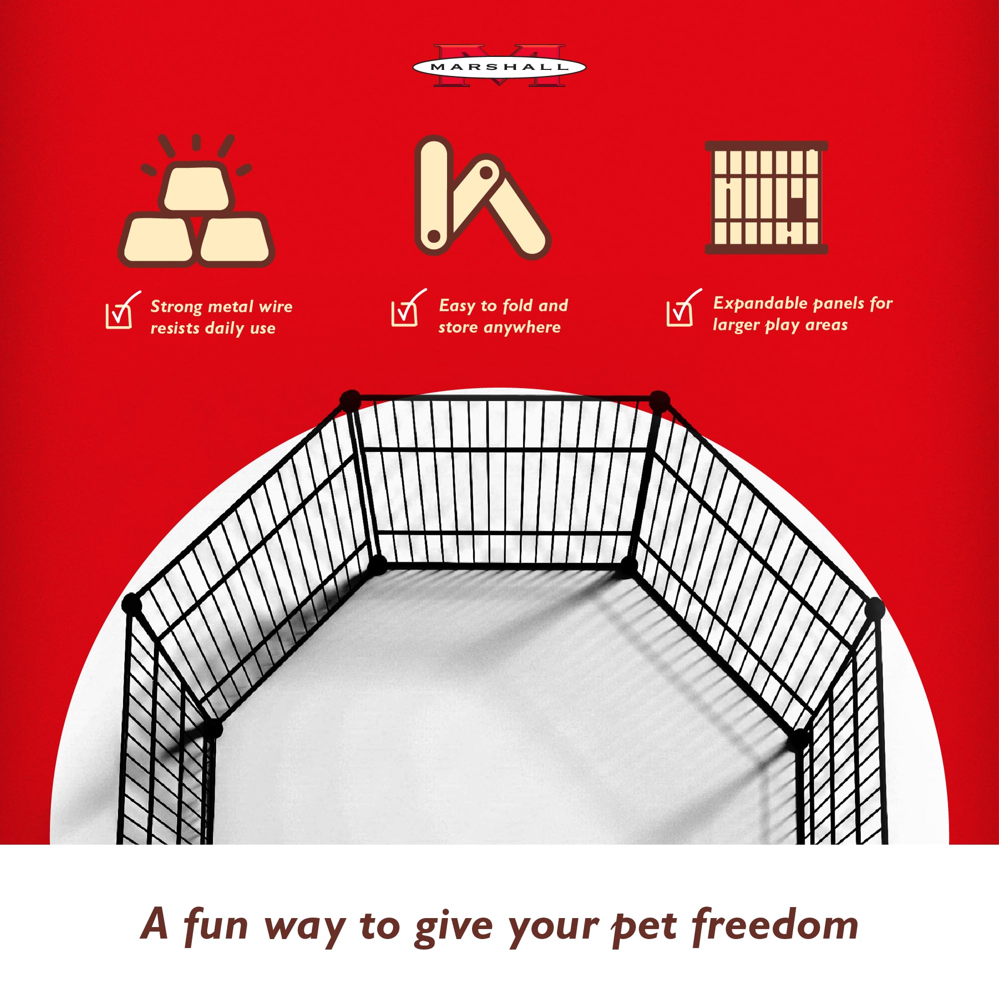 Marshall FC-224 Small Animal Play Pen, Small