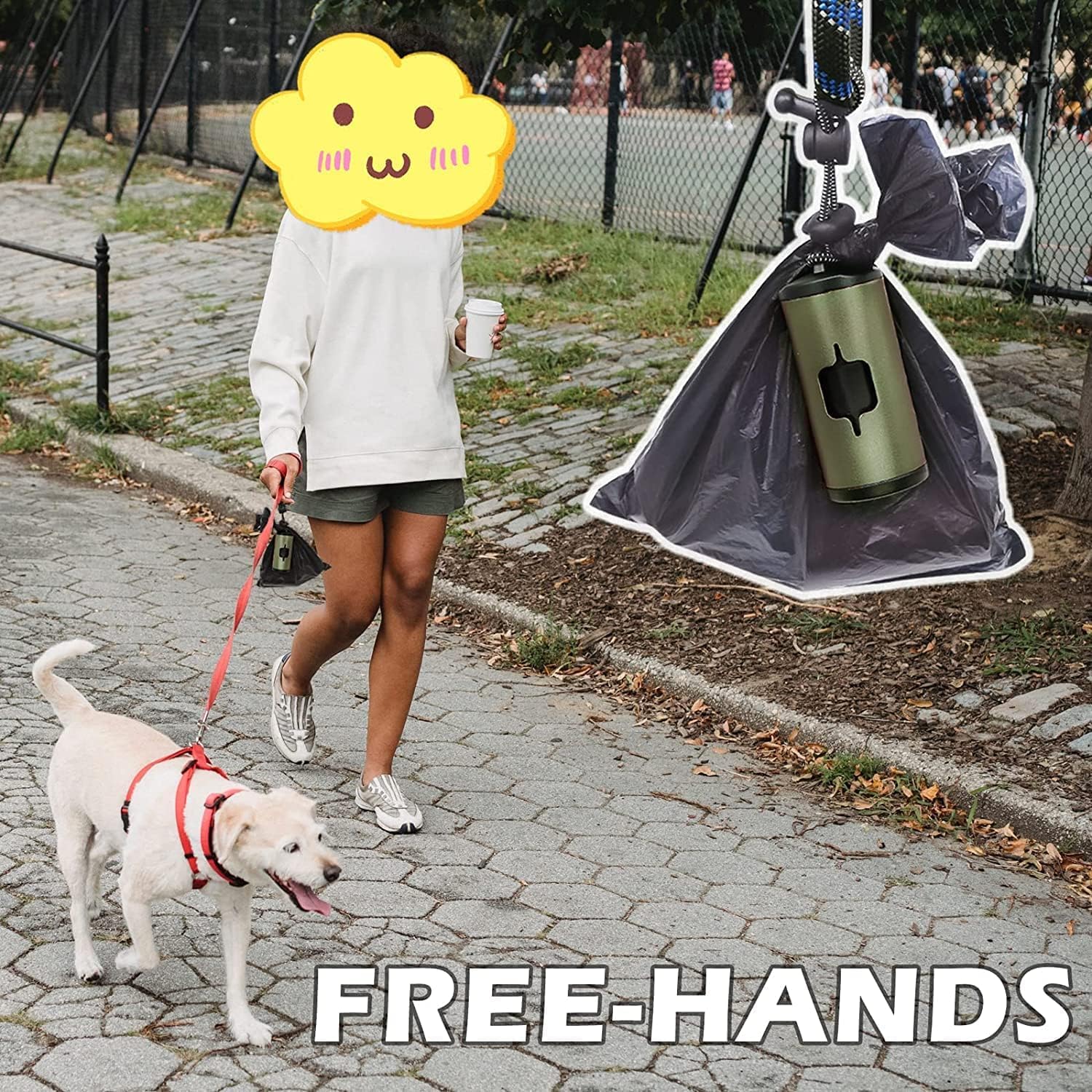 Shaouman 2 Pack Metal Dog Poop Bags Holder Aluminum Poo Bags Dispenser With 30 Black Unscented Pet Waste Bags And 3 Leash Accessories For Dog Walking(2 Holders 30 Bags,Dark Green)