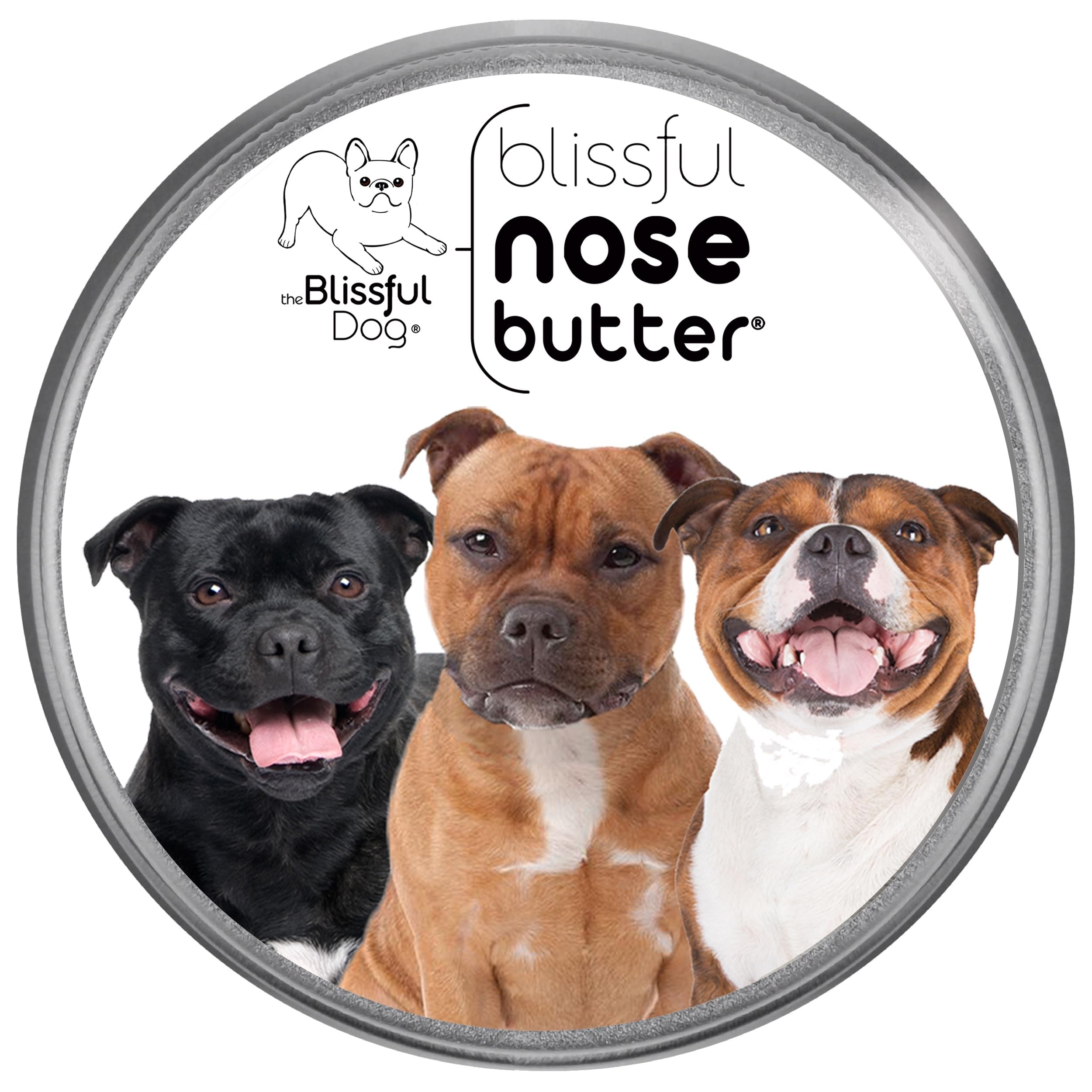 The Blissful Dog Staffordshire Pitbull Terrier Unscented Nose Butter - Dog Nose Butter, 4 Ounce