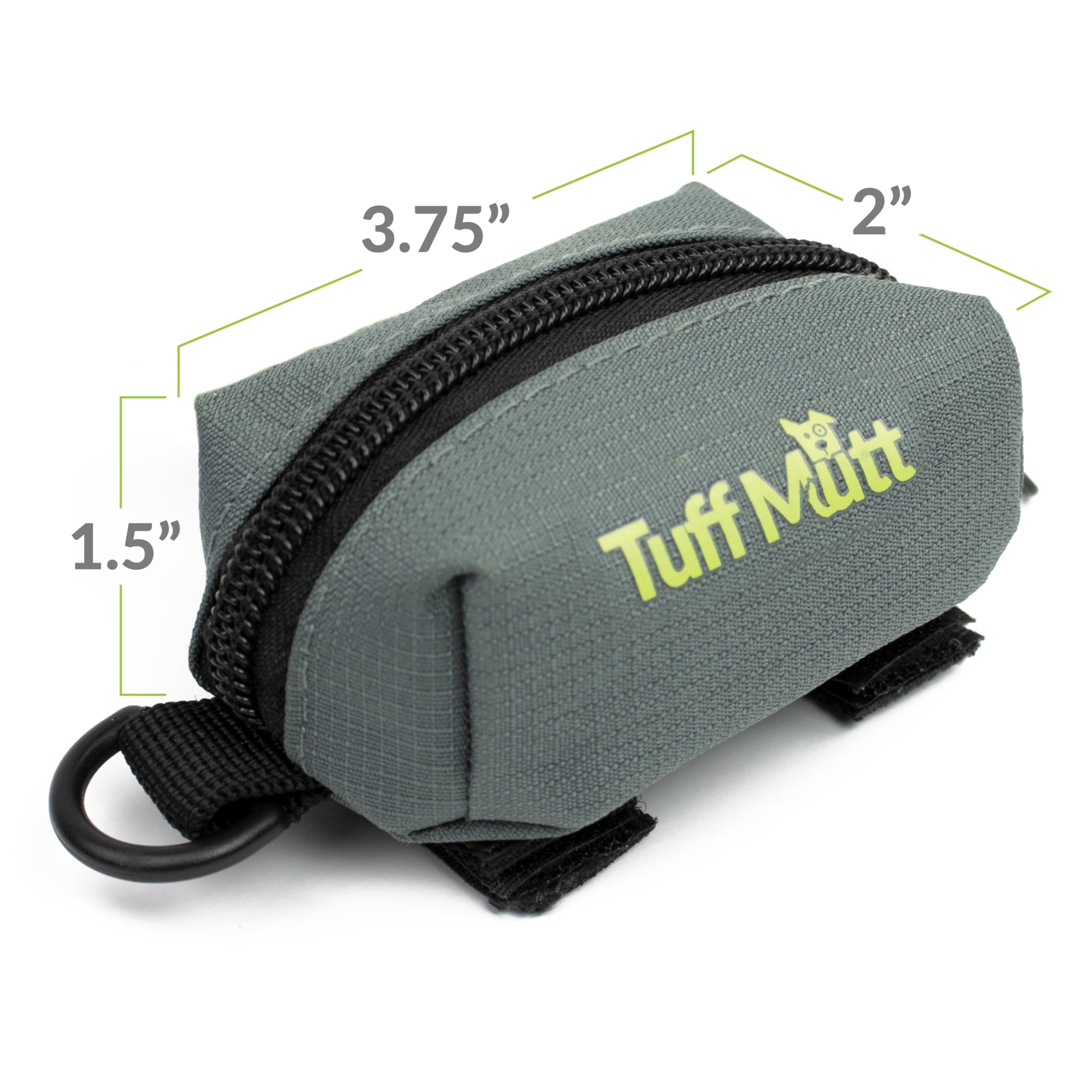 Tuff Mutt Dog Poop Bag Holder for Leash, Accessory For All Leashes, Lightweight Doggie Poop Bag Dispenser Allows For Easy Access