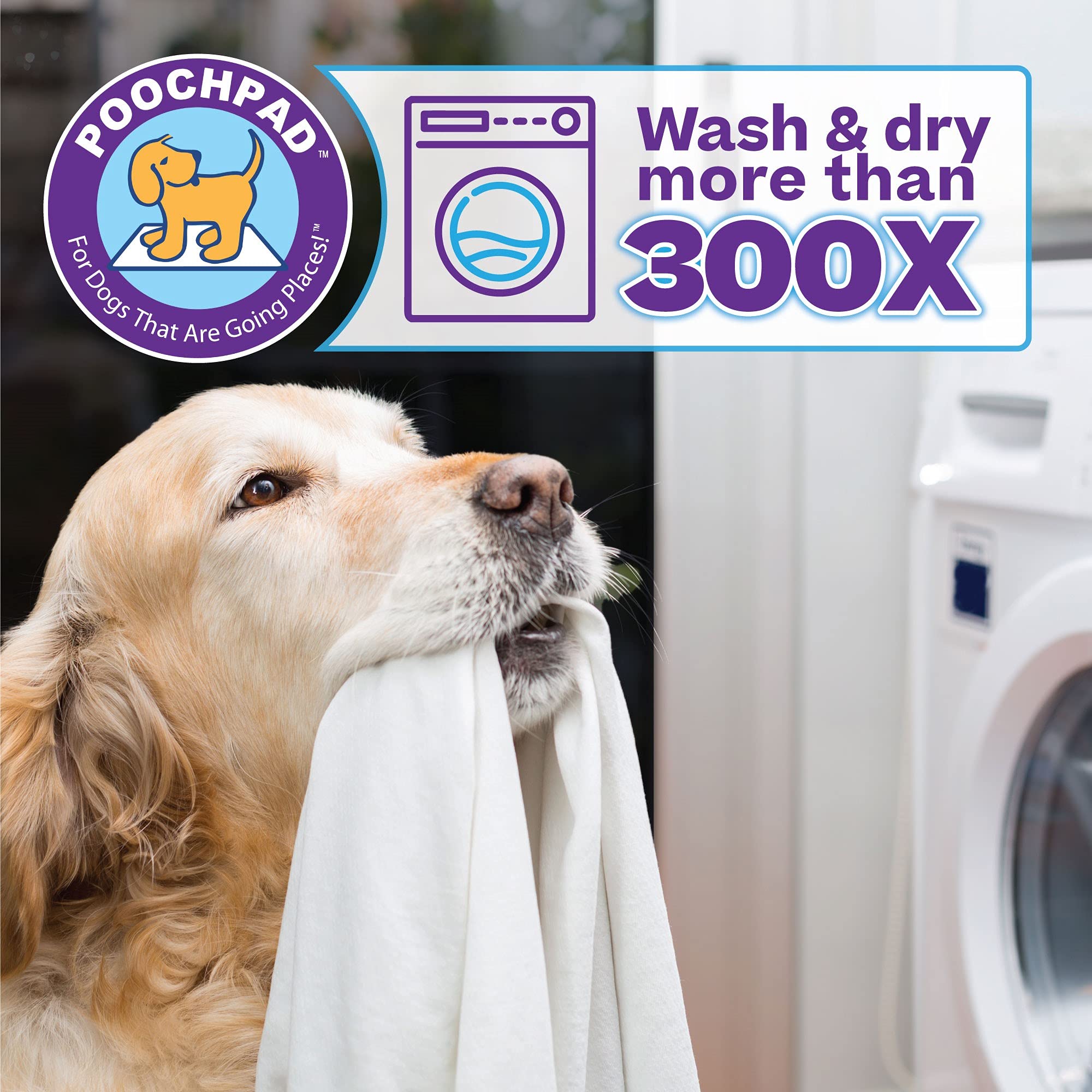 Poochpad Original Washable, Reusable Potty Pad (Large, Pack Of 2) - Unmatched Odor Control, Leakproof Puppy Training Pee Pad