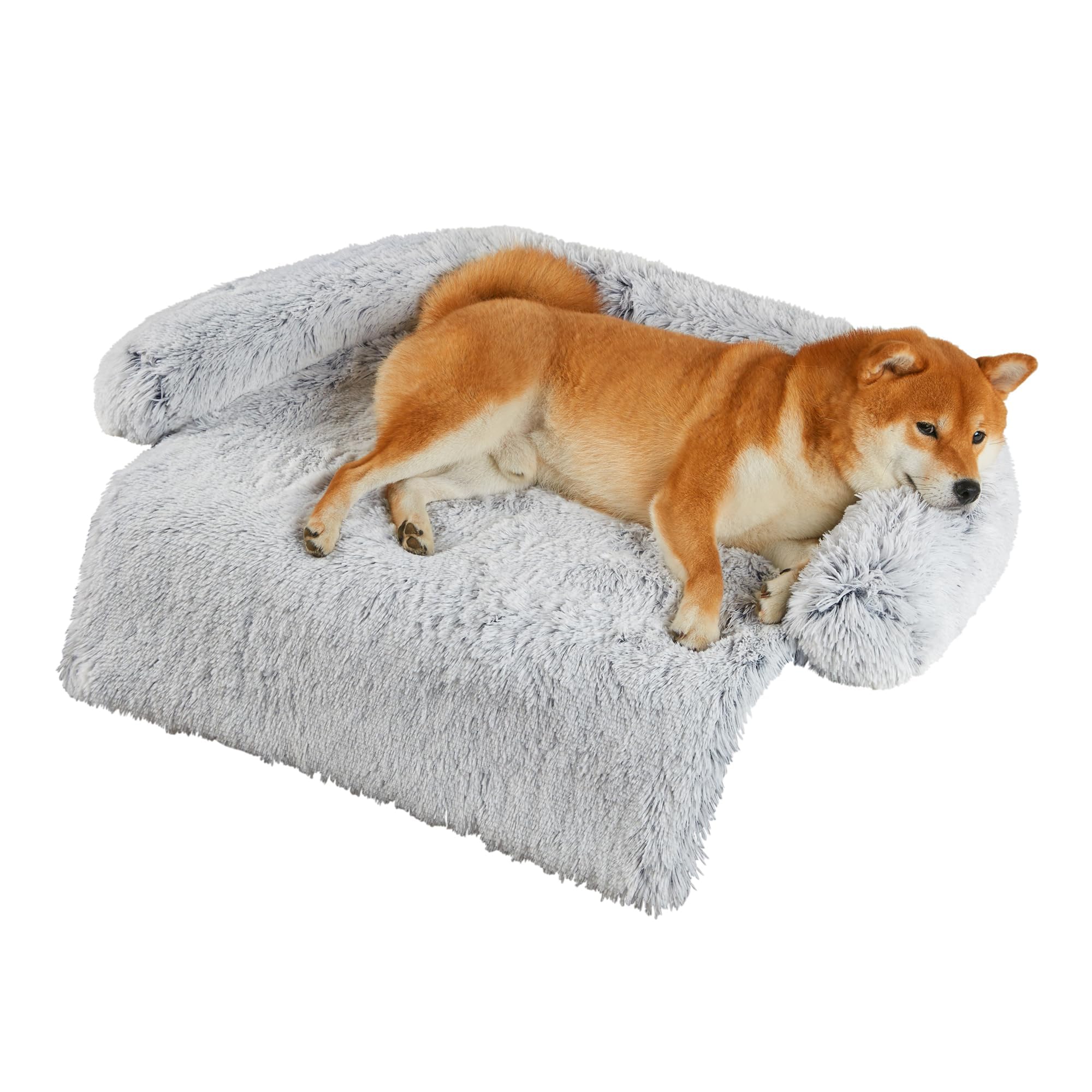 Codi Dog Bed For Couch - Calming Dogs Beds For Medium Pets, Fluffy Plush Cats Mat, Anti Anxiety Pet Mats With Removable Washable