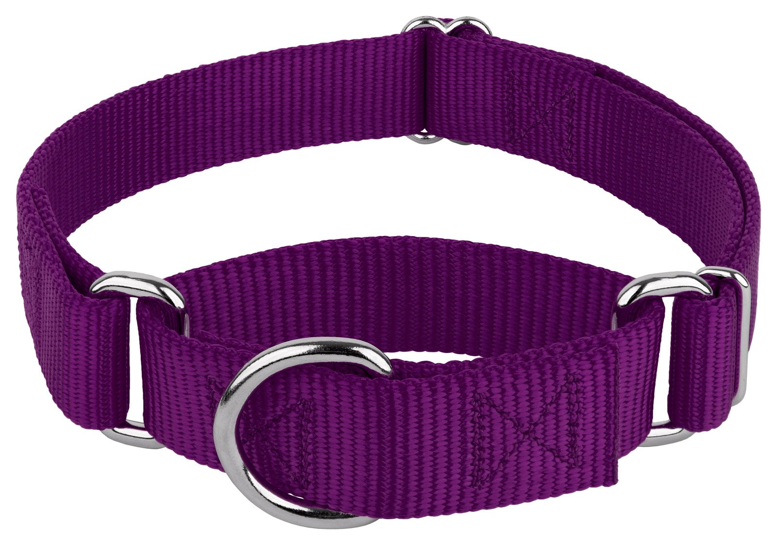 Country Brook Petz - Purple Martingale Heavy Duty Nylon Dog Collar - 21 Vibrant Color Options (3/8 Inch Width, Micro)
