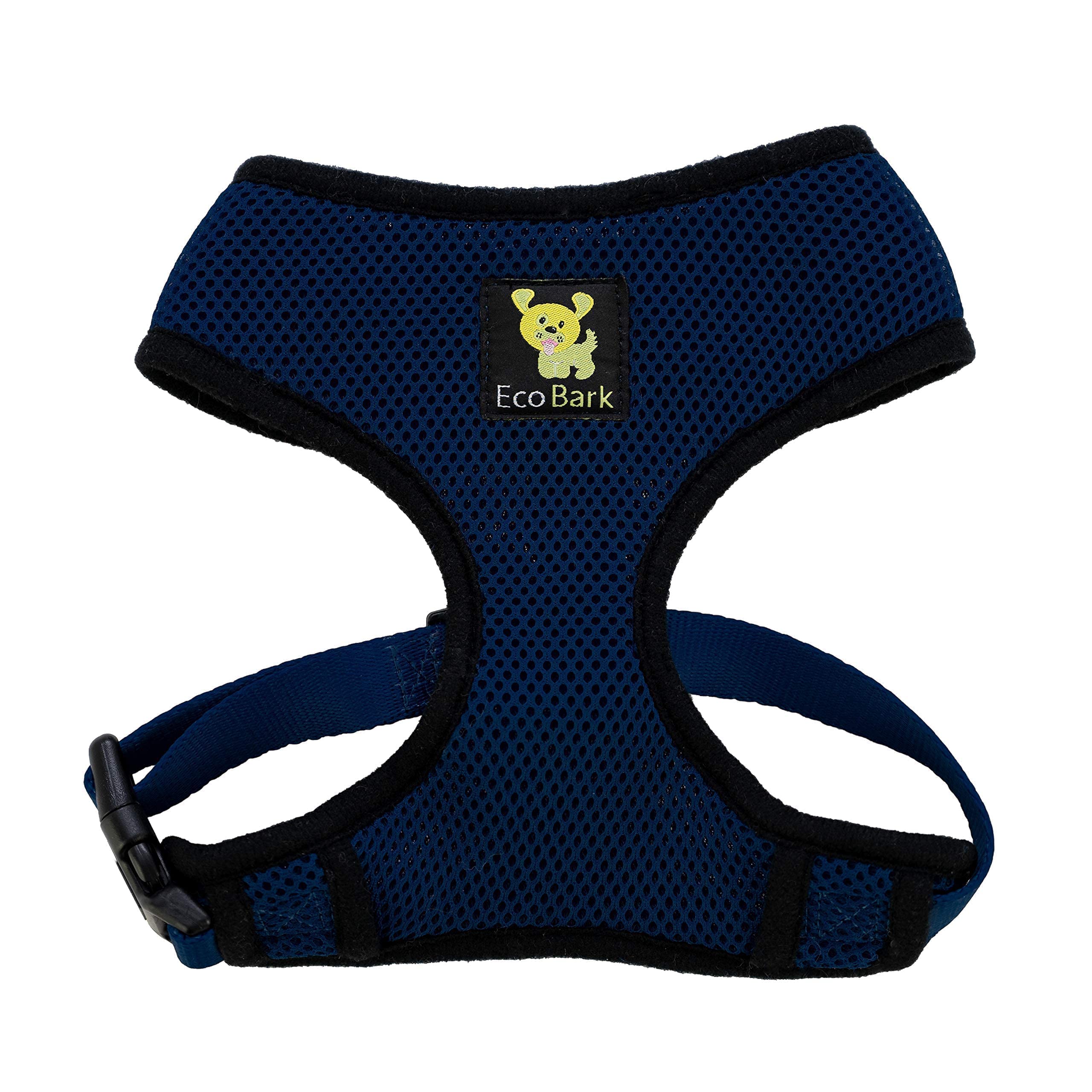 Ecobark Dog Harness - Eco-Friendly Max Comfort Harnesses - Luxurious Soft Mesh Halter - Over The Head Harness Vest- No Pull And No Choke For Small, Toy Breed, And Teacup Dogs (Xs, Navy)