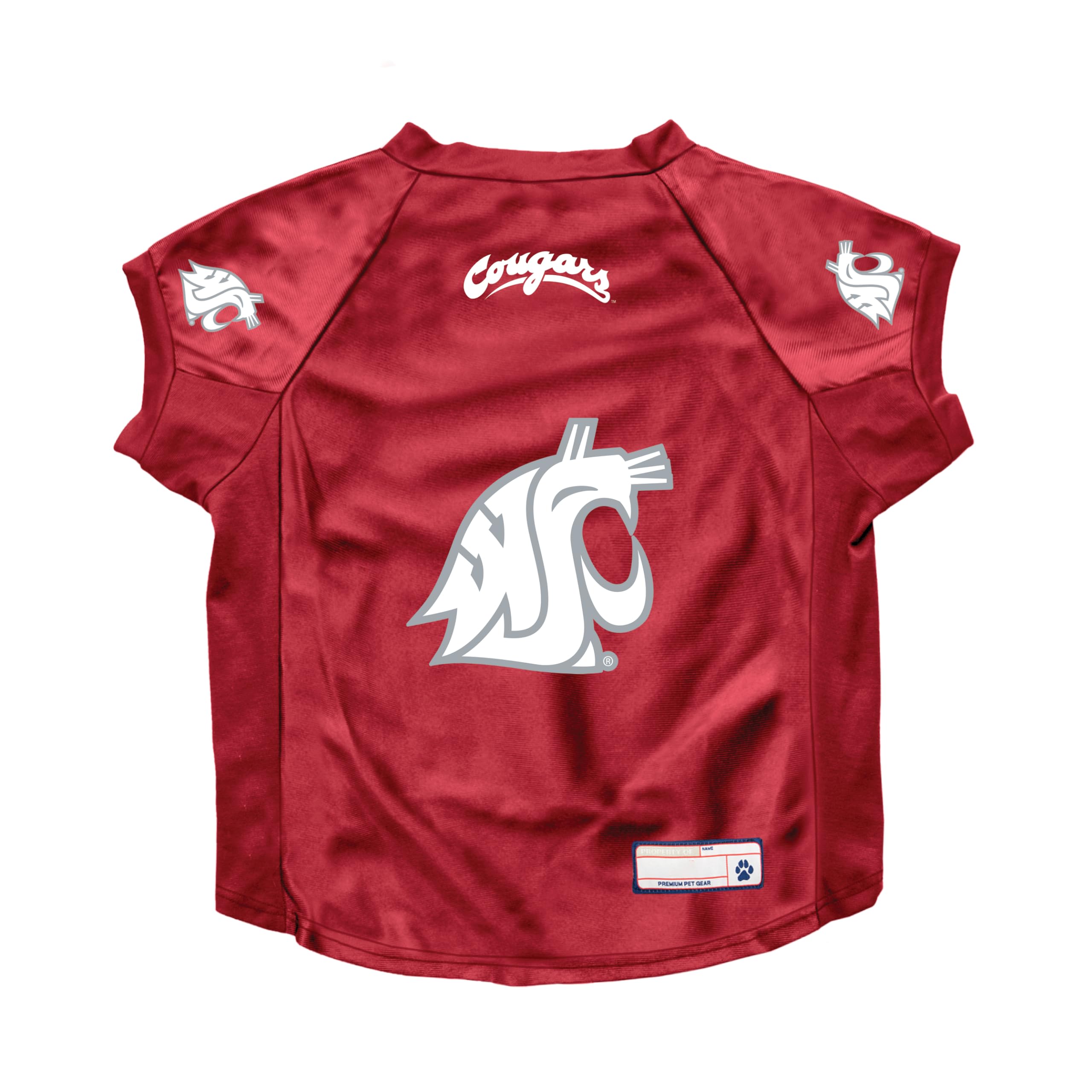 Littlearth Ncaa Washington State Cougars Stretch Pet Jersey, Team Color, X-Large