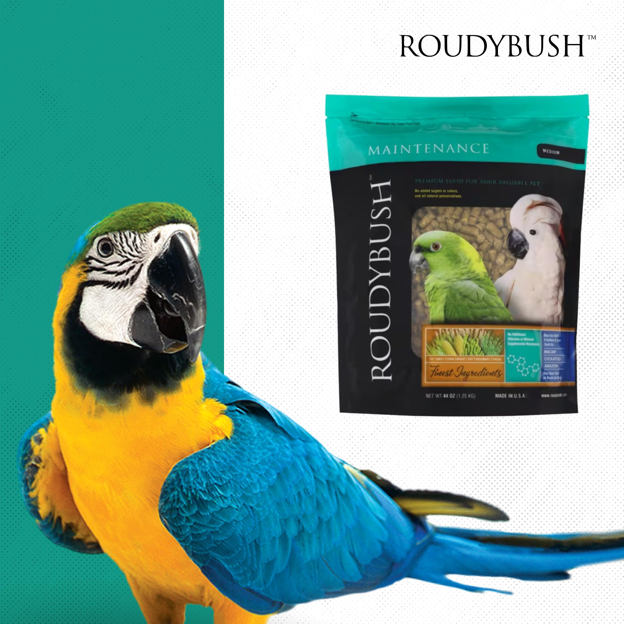 Roudybush Daily Maintenance Bird Food, Medium, 44-Ounce