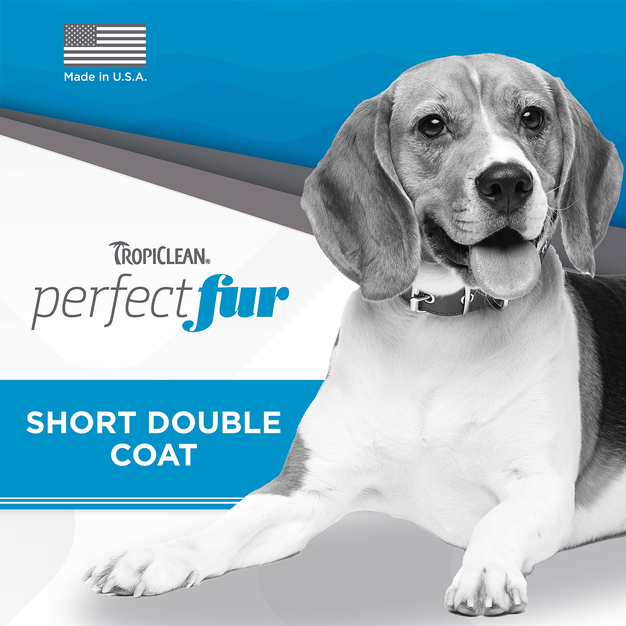 Tropiclean Perfect Fur Deodorizing And Deshedding Dog Shampoo For Smelly Dogs, For Breeds With Short Double Coats Like Corgis, L