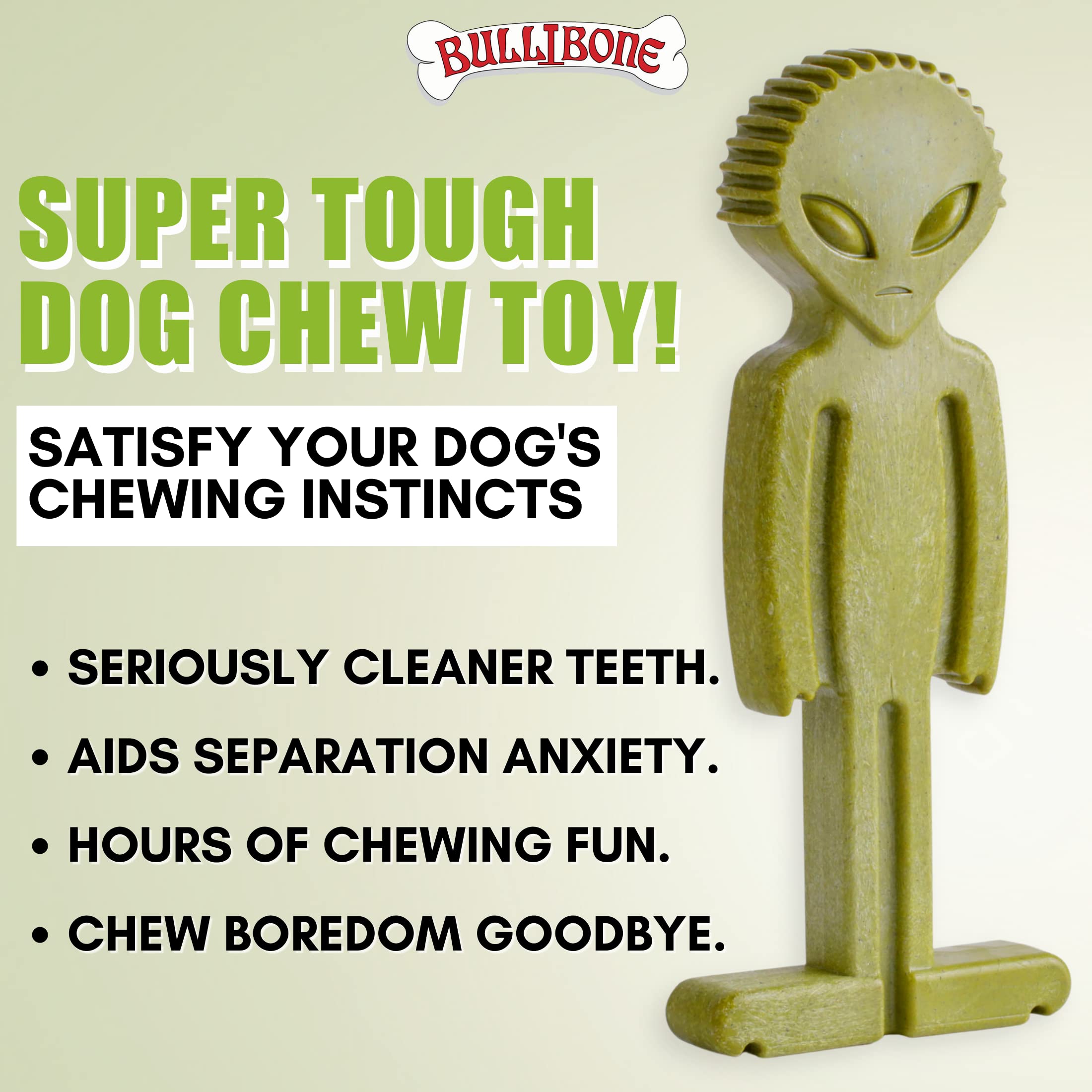 Bullibone Alien Bone: Chew Toy for Aggressive Chewers and Small Dogs