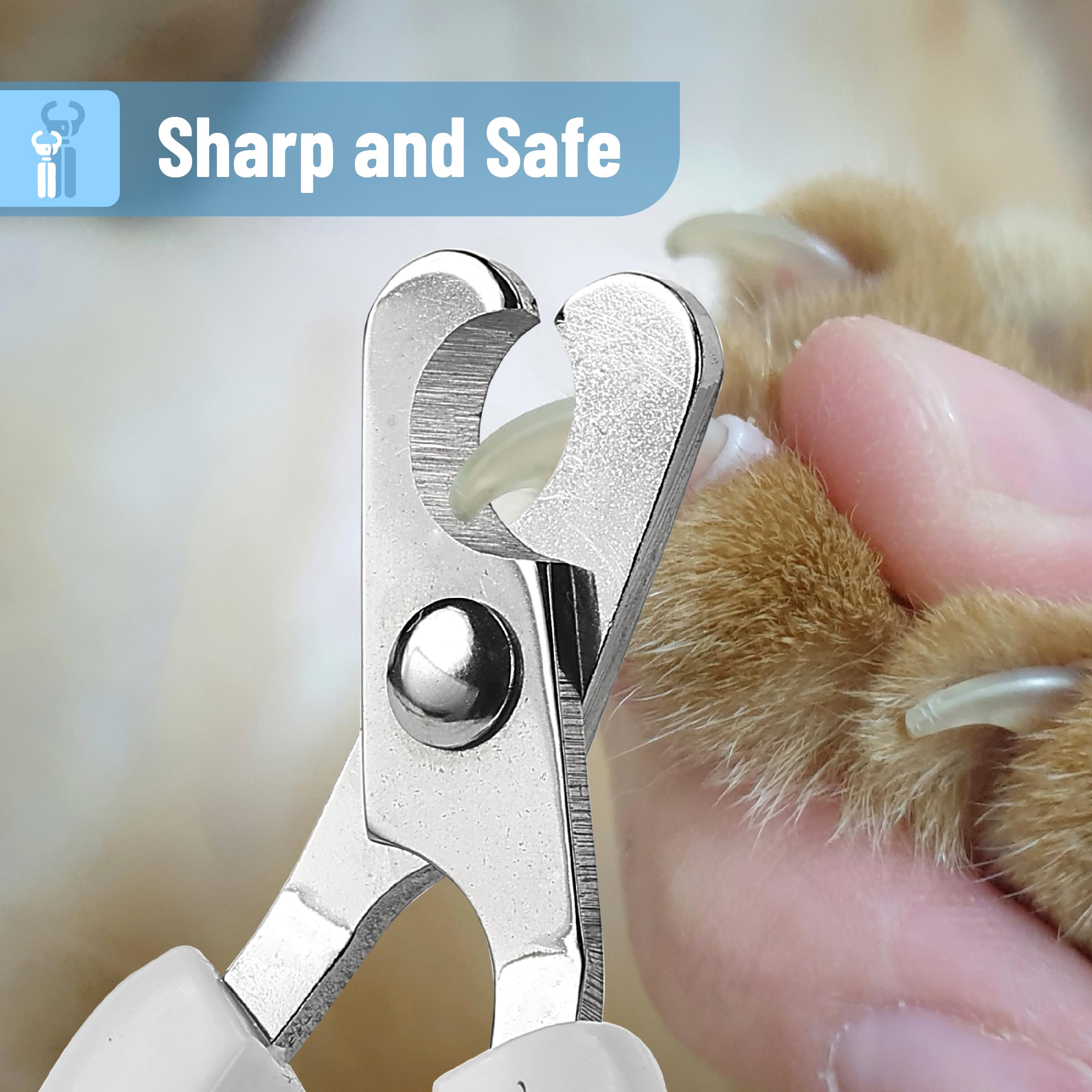 Mr. Pen- Cat Nail Clipper, White & Gray Cat Nail Trimmer, Cat Nail Clippers, Cat Claw Clippers, Cat Clippers For Nails, Pet Nail Clippers, Kitten Nail Clipper, Small Dog Nail Clipper Cat Claw Trimmer