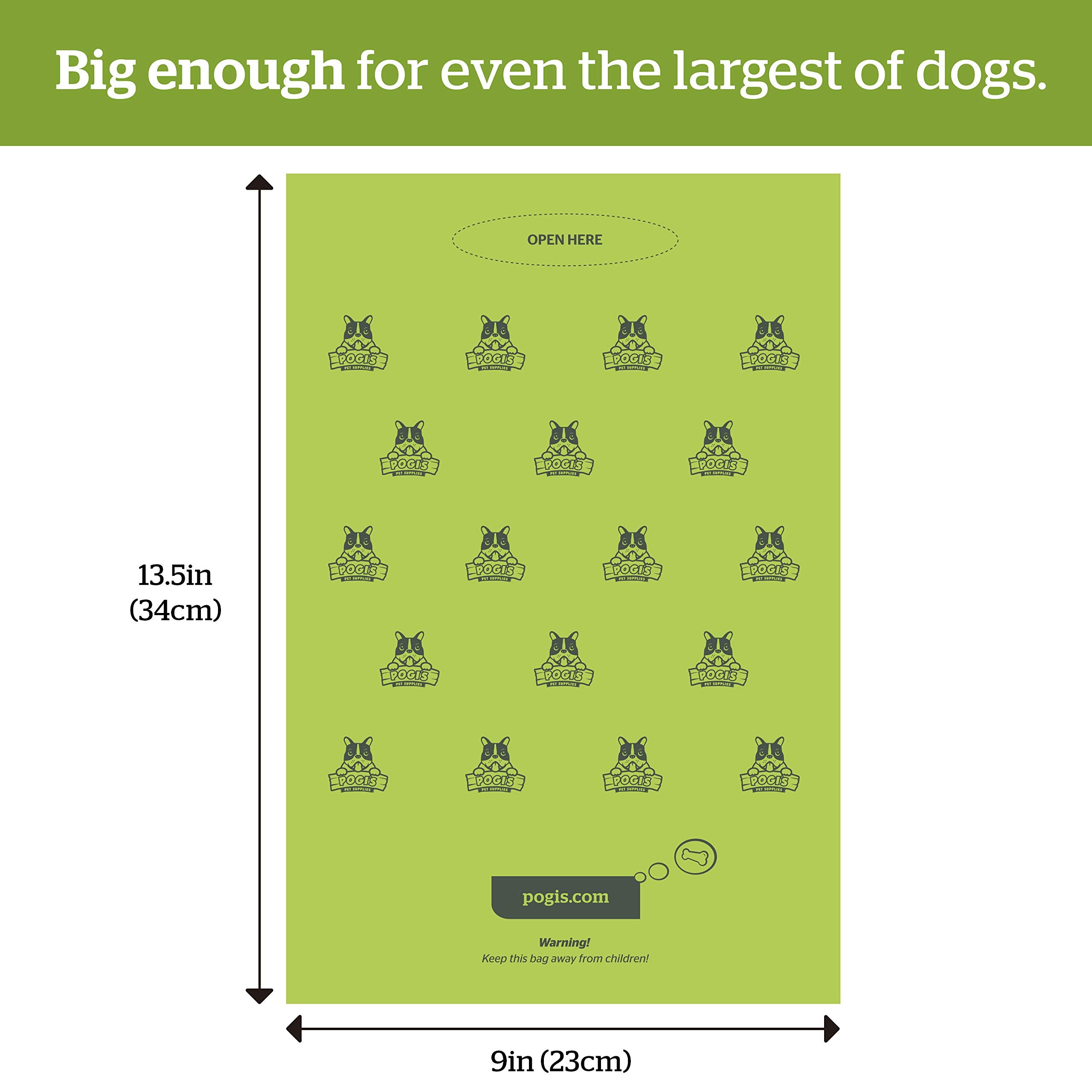 Pogi? Dog Poop Bags Bulk - 60 Unscented Rolls (900 Doggie Poop Bags) - Leak-Proof Dog Waste Bags - Ultra Thick, Extra Large Poop Bags For Dogs