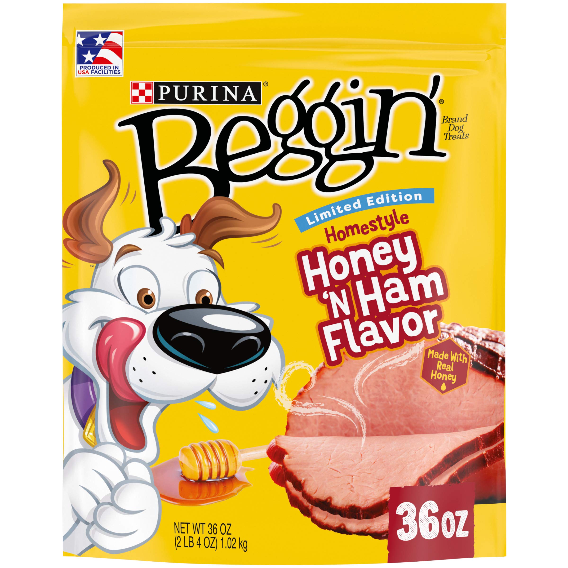 Purina Beggin Limited Edition Adult Dog Treats, Homestyle! Honey N Ham Flavor - 36 oz. Pouch