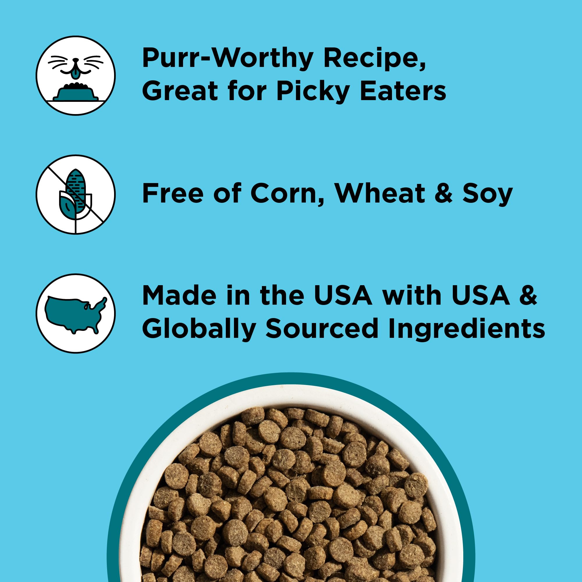 BIXBI Liberty Dry Food Indoor Cat Health Chicken & Salmon Recipe, 3lb