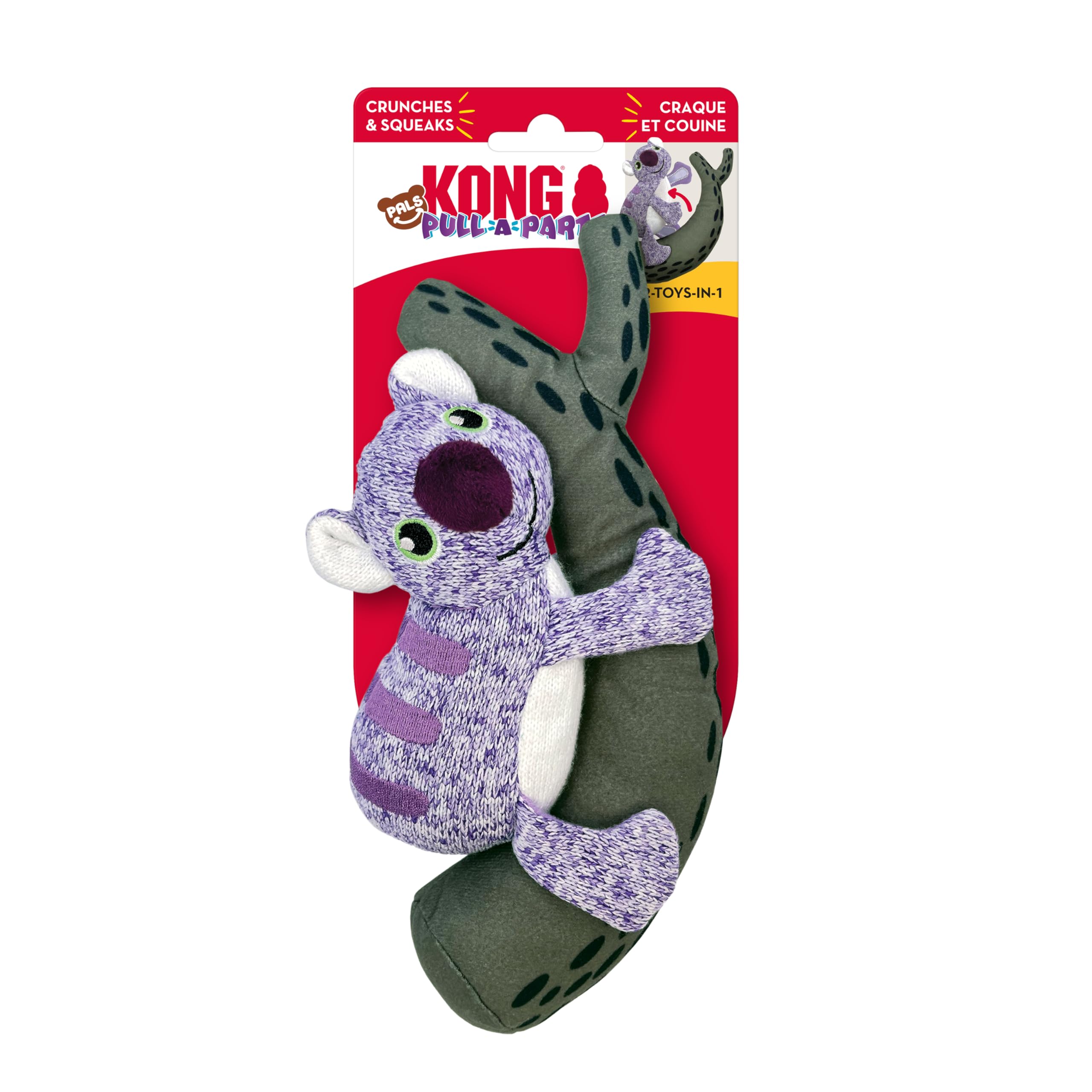Kong Pull-A-Partz Pals 2 Toys In 1 Dog Toy (Koala)