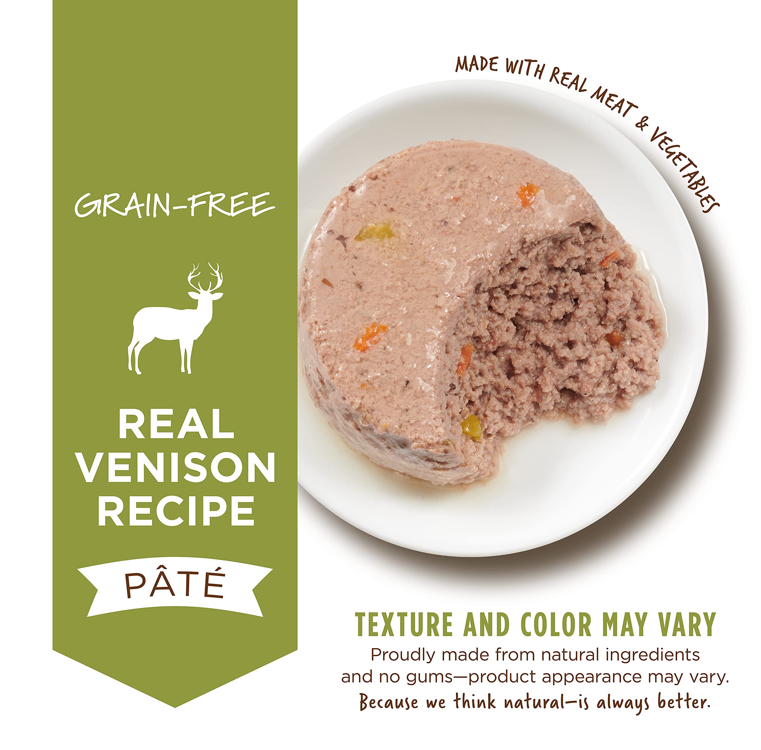 Instinct Original Grain Free Real Venison Recipe Natural Wet Canned Cat Food by Natures Variety, 5.5 oz. Cans (pack of 12)