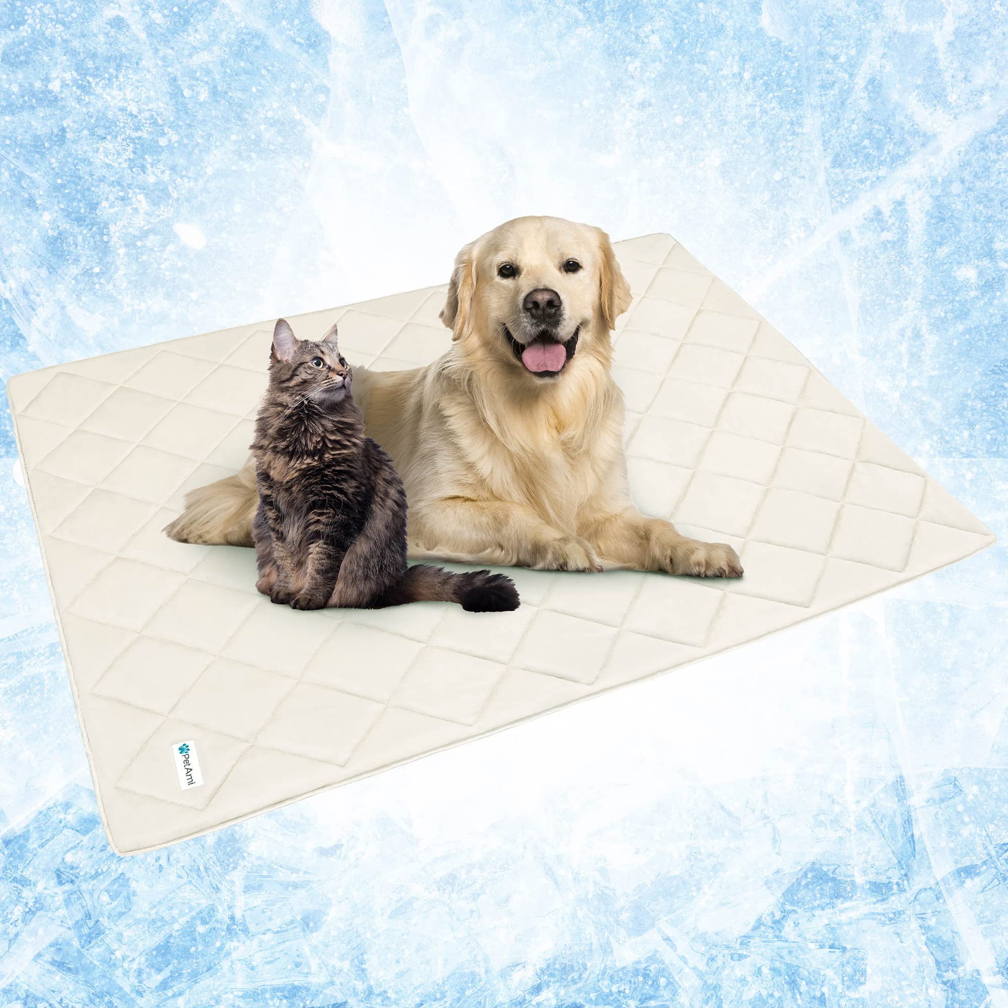 Petami Premium Cooling Dog Blanket | Lightweight Fluffy Pet Throw Blanket Bed Cover For Dogs, Cat, Puppies | Pet Blanket Furniture Protector Couch Sofa | Reversible Fuzzy Cozy | 40X60, Beige Latte