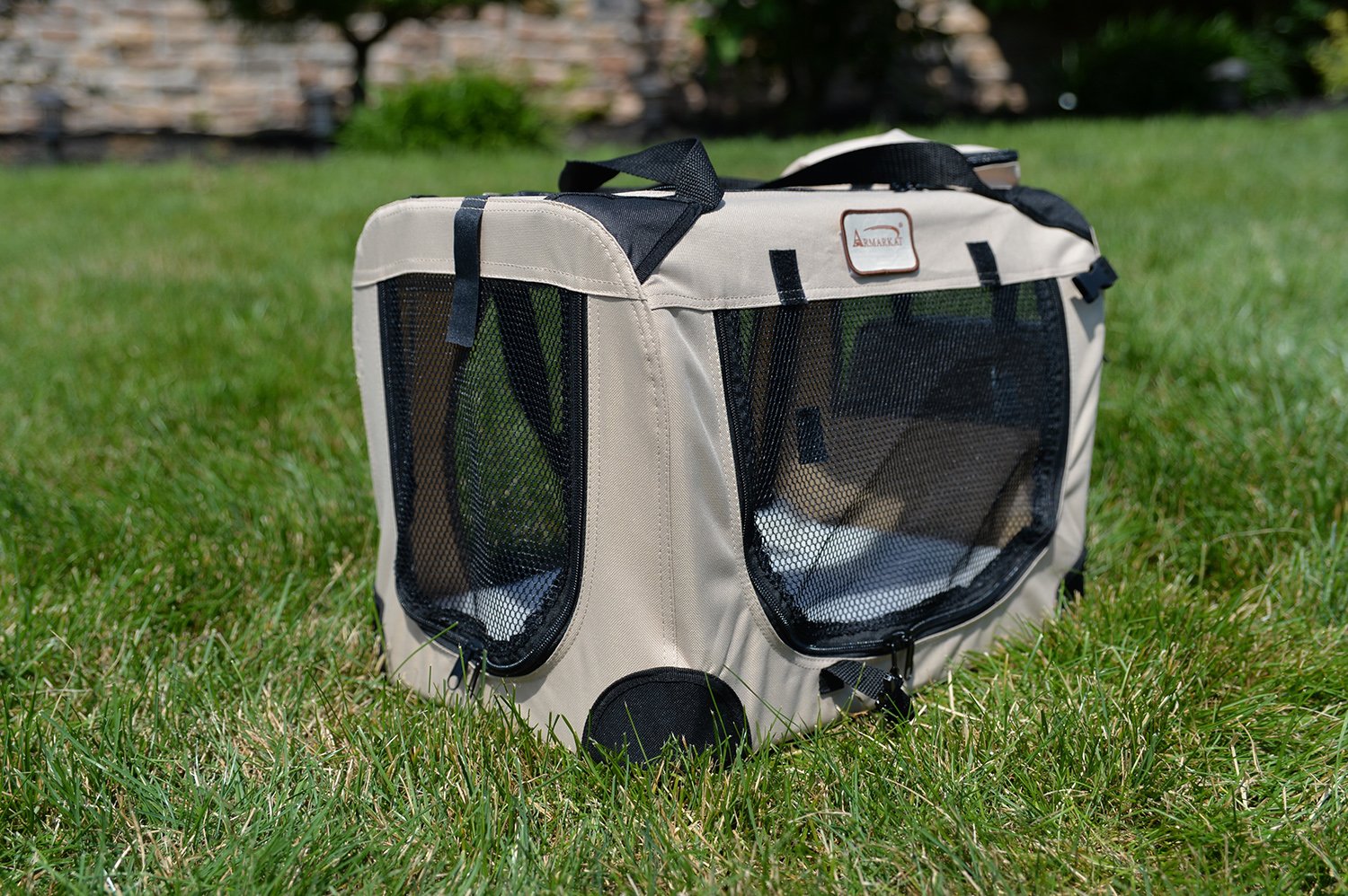 Armarkat Pet Carrier Beige, PC201B, Multiple Pockets
