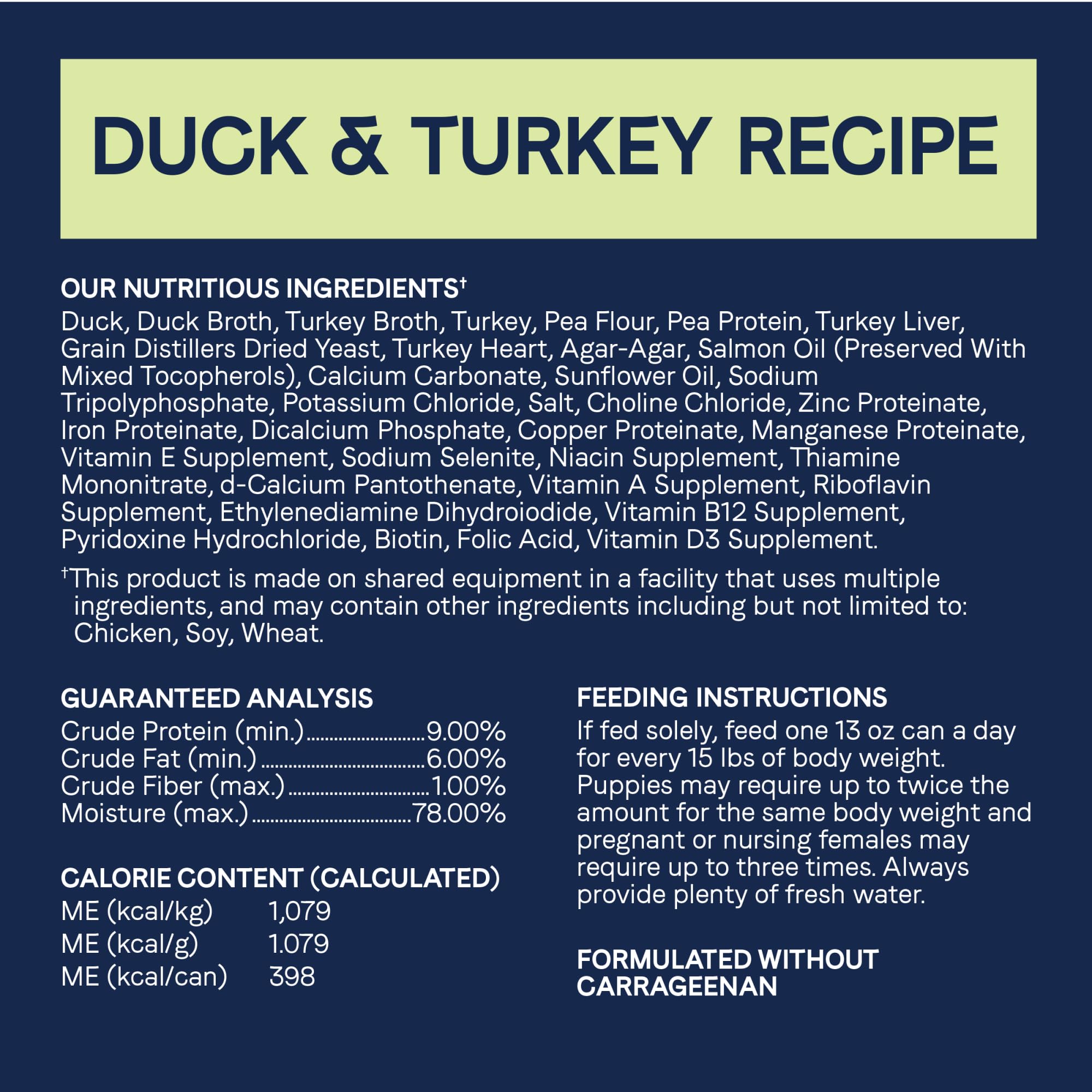 Canidae Pure Limited Ingredient Premium Adult Wet Dog Food, Duck & Turkey Recipe, 13 oz. (Case of 12), Grain Free