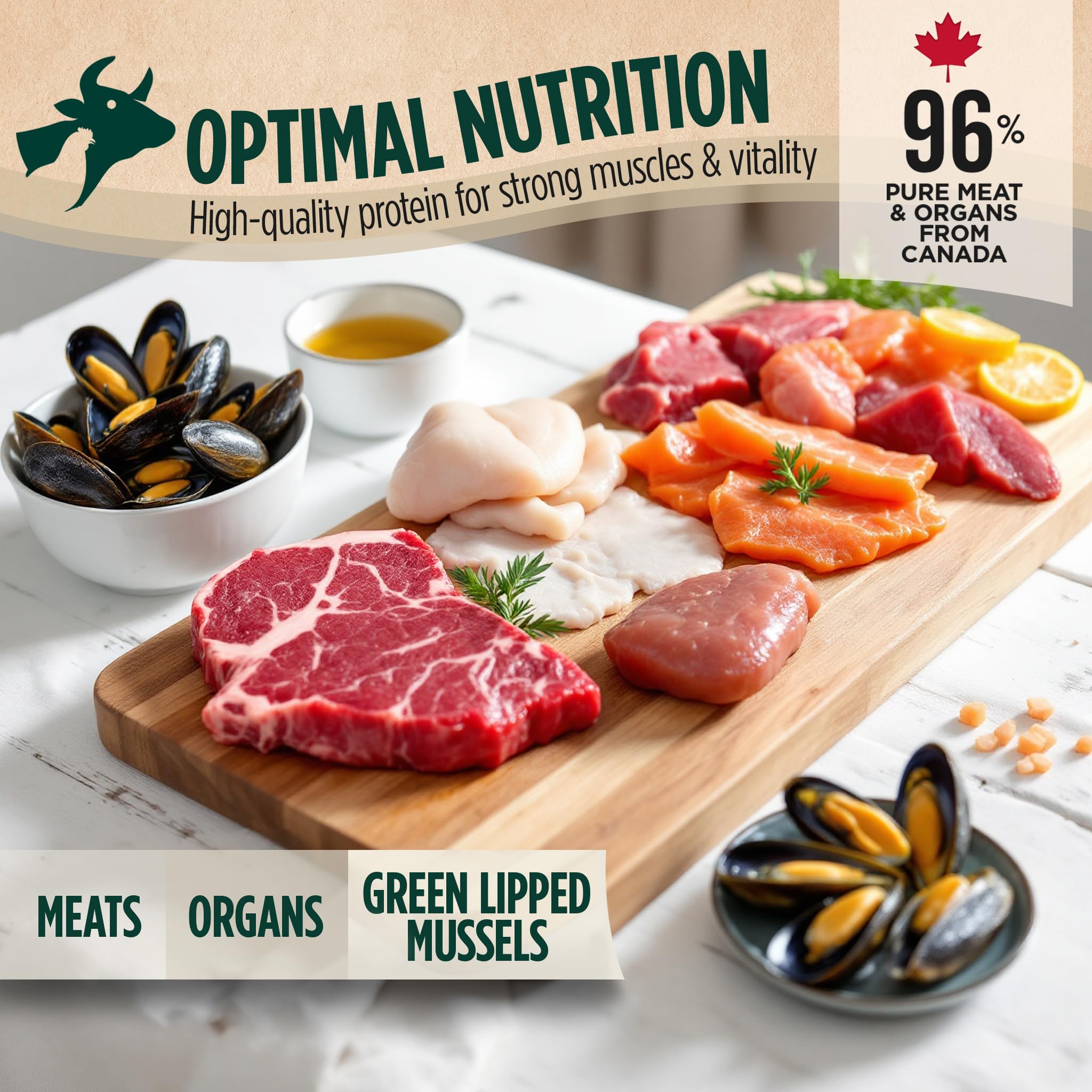 ZEAL Canada Air-Dried Beef Recipe for Dogs - High Protein, Natural Superfoods, Nutrient Rich, No Fillers, Grain Free, Complete &