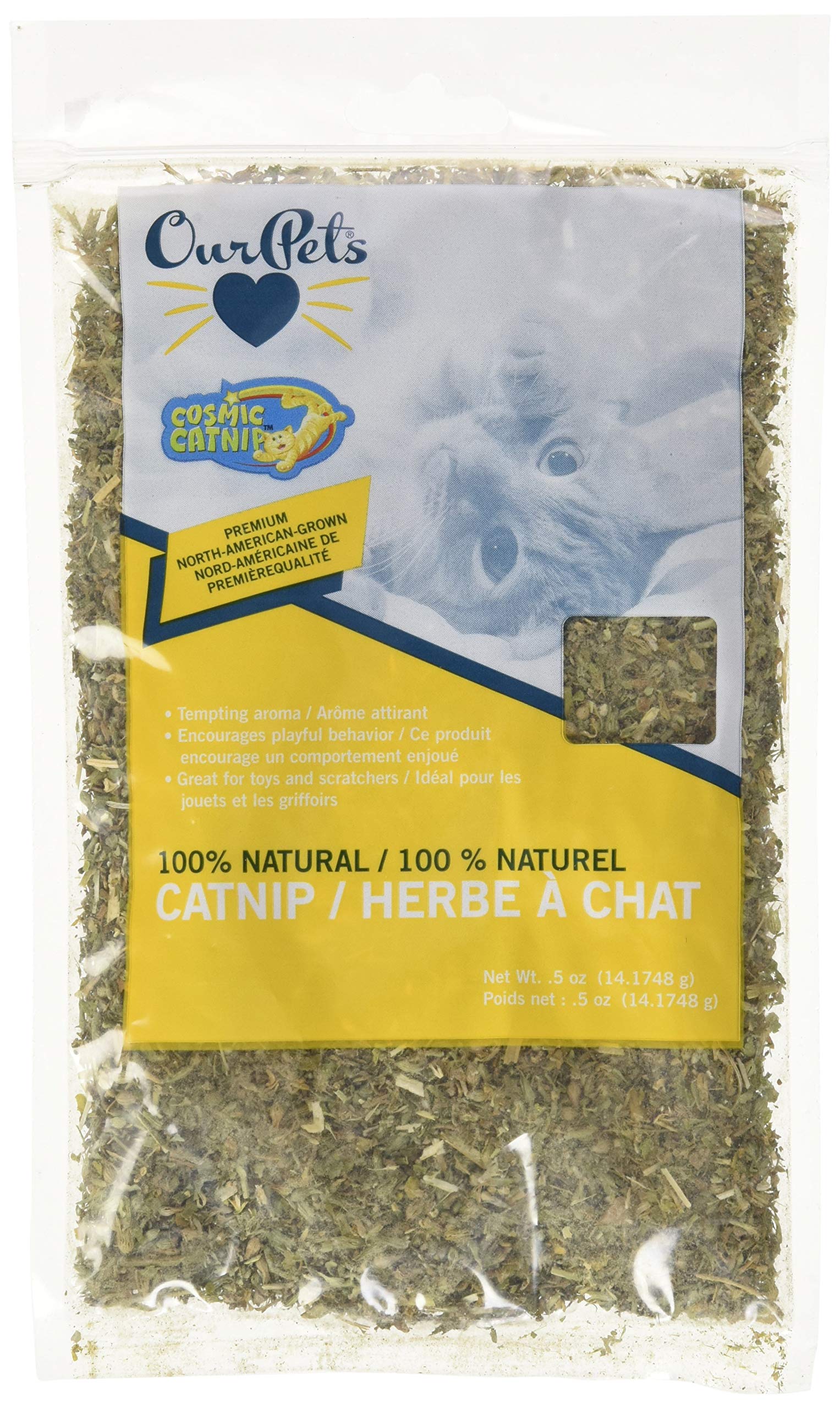 Our Pets Premium Catnip  0.5 oz Bag of High Potency Catnip  100% North American Grown