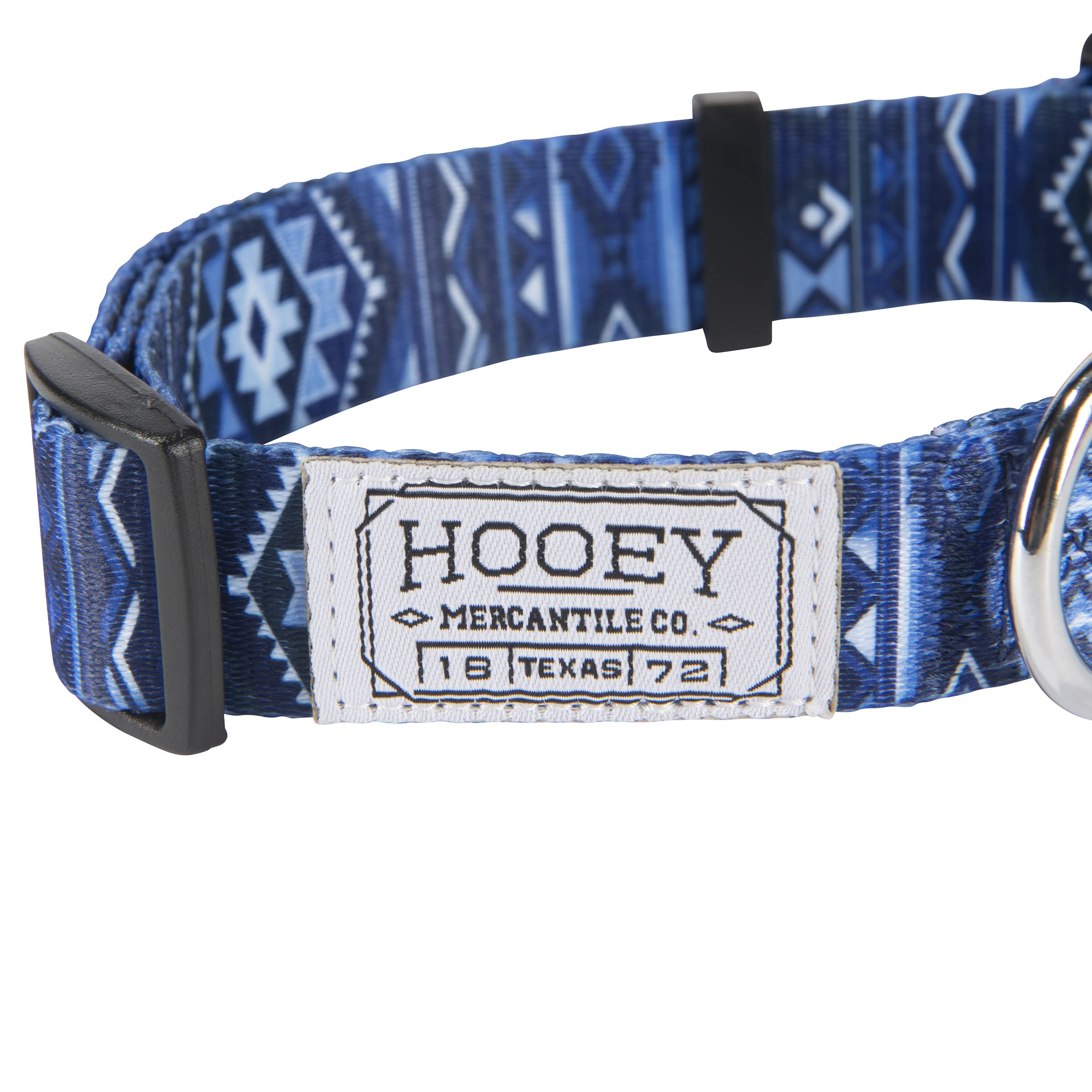 Hooey Nomad Dog Collar, Durable Polyester Webbing Collar With Graphic-Inspired Print, Ombre Aztec, Small