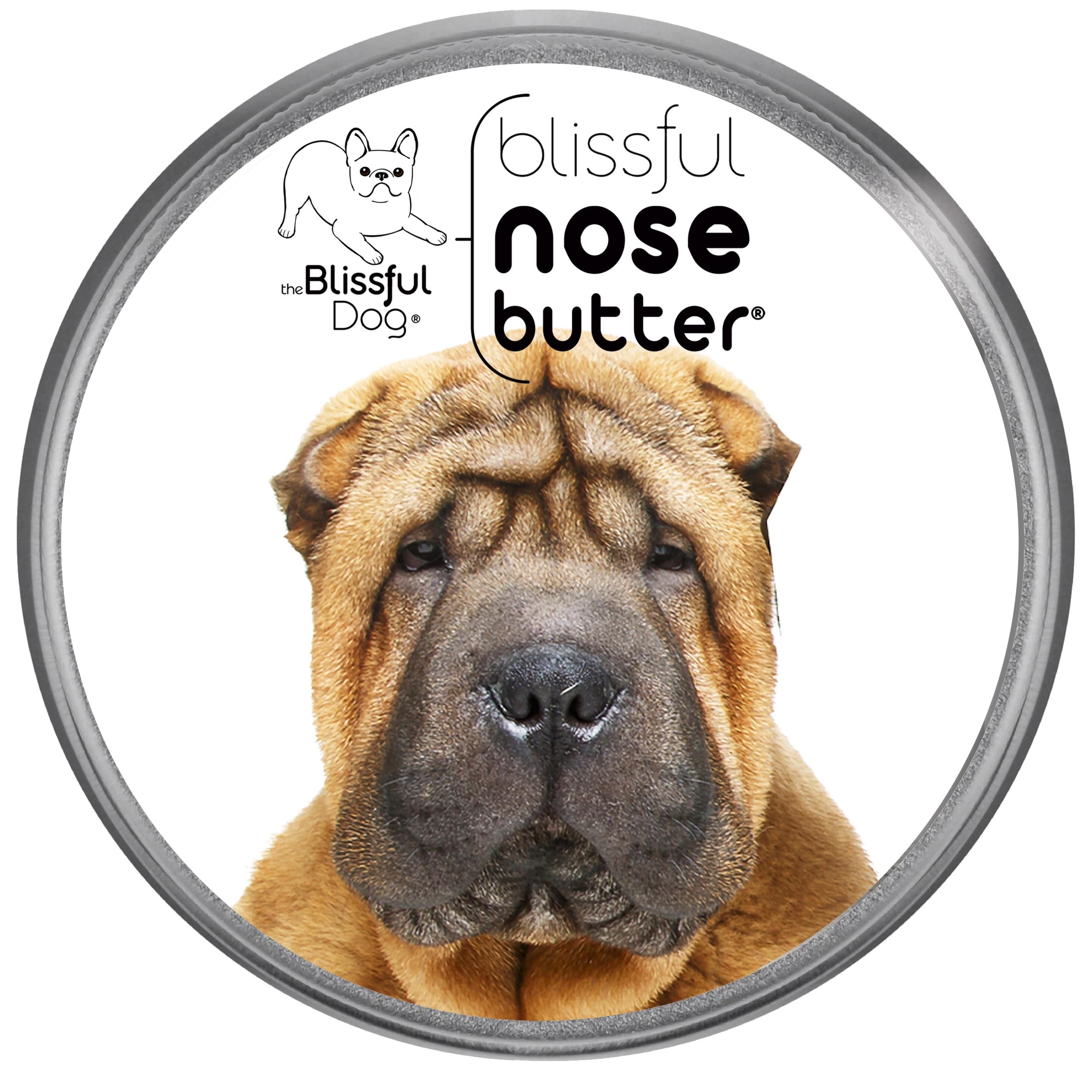 The Blissful Dog Chinese Shar-Pei Unscented Nose Butter Tin, 2-Ounce