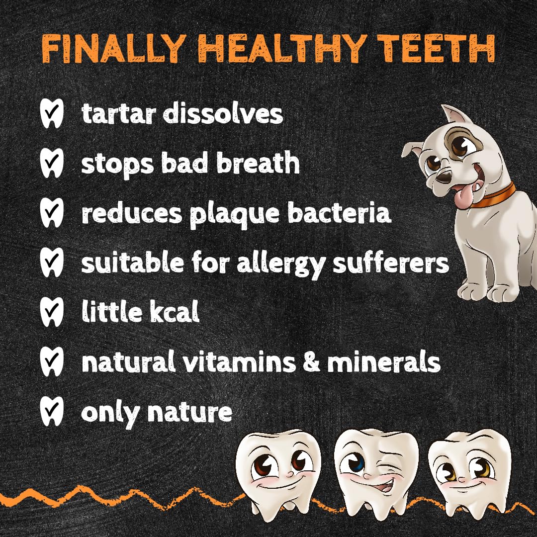 QCHEFS Dental Flakes for Dogs - One Month Supply* - Food Topper - After Meal Licking Treat, Oral Health Snack with Amino Acids.
