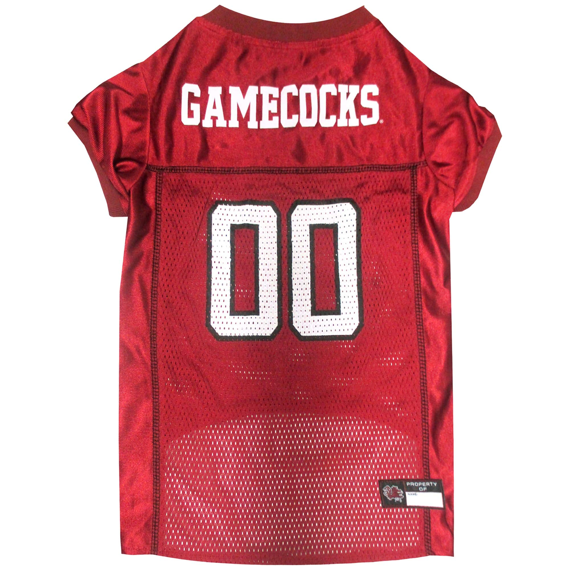 Pets First NCAA College South Carolina Gamecocks Mesh Jersey for DOGS & CATS, Medium. Licensed Dog Jersey with your Favorite Foo