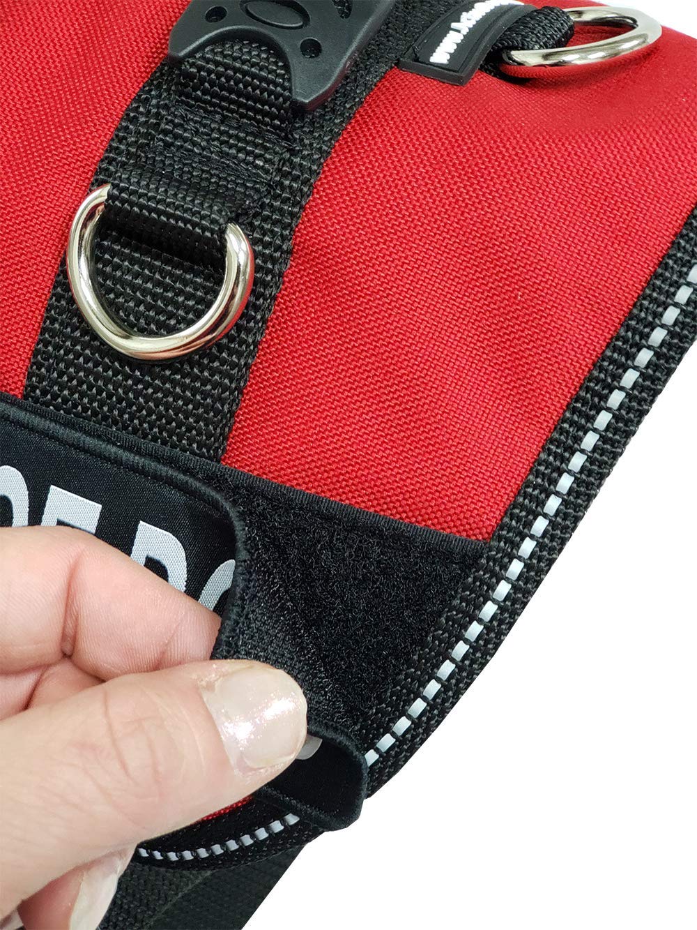 Activedogs Air-Tech Service Dog Vest Harness, Small Girth 19'-24' W/Handle, Ada Cards + Reflective Service Dog Patches - Red