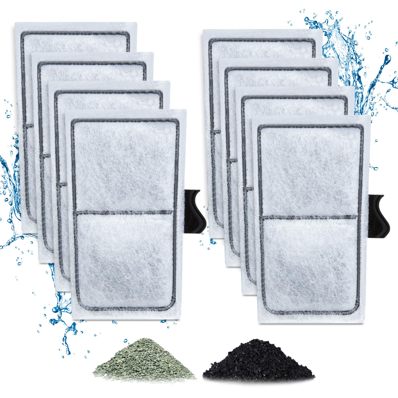 Zuqqony 8 Pack Filter Cartridges For Filter, Replacement Filter Cartridges For Ef-S Element And Bf5 Bettaflo