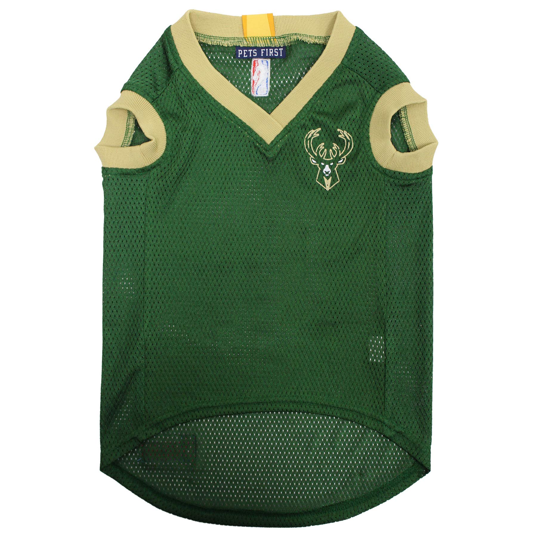 Pets First NBA MILWAUKEE BUCKS DOG Jersey, Large - Tank Top Basketball Pet Jersey