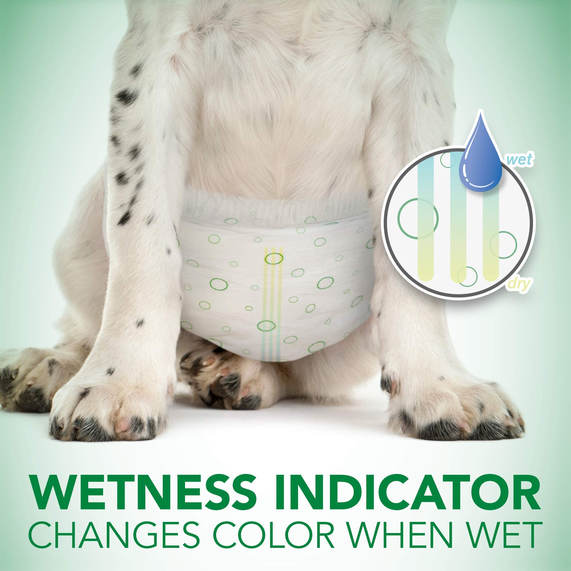 Vets Best Comfort Fit Dog Diapers - Disposable Female Dog Diapers - Absorbent with Leak Proof Fit - Medium, 30 Count