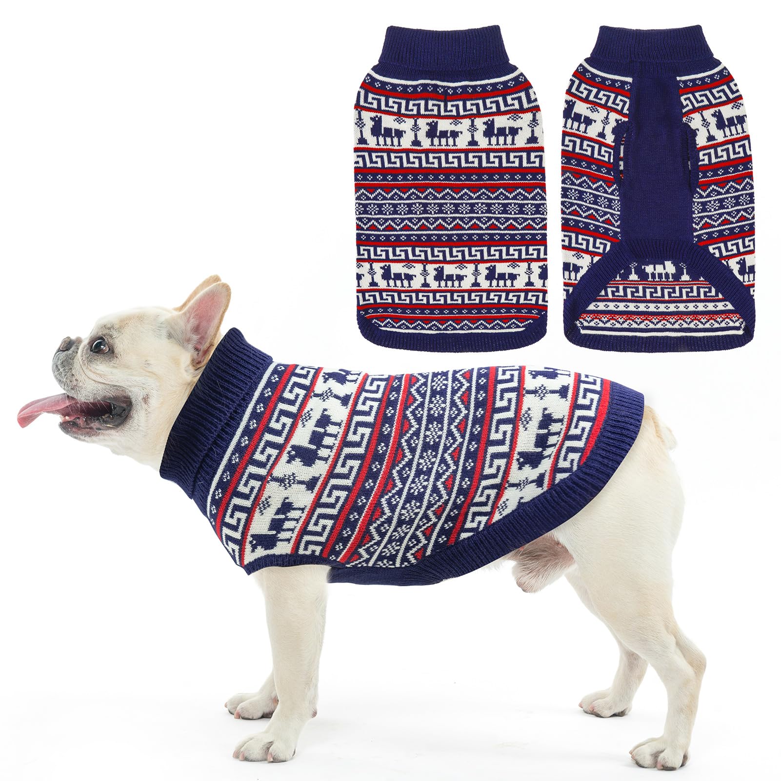 Scenereal Dog Sweater For Small Medium Size Dog Girls Boys, Turtleneck Pullover Winter Dog Clothes, Christmas Dog Outfits, Pet S