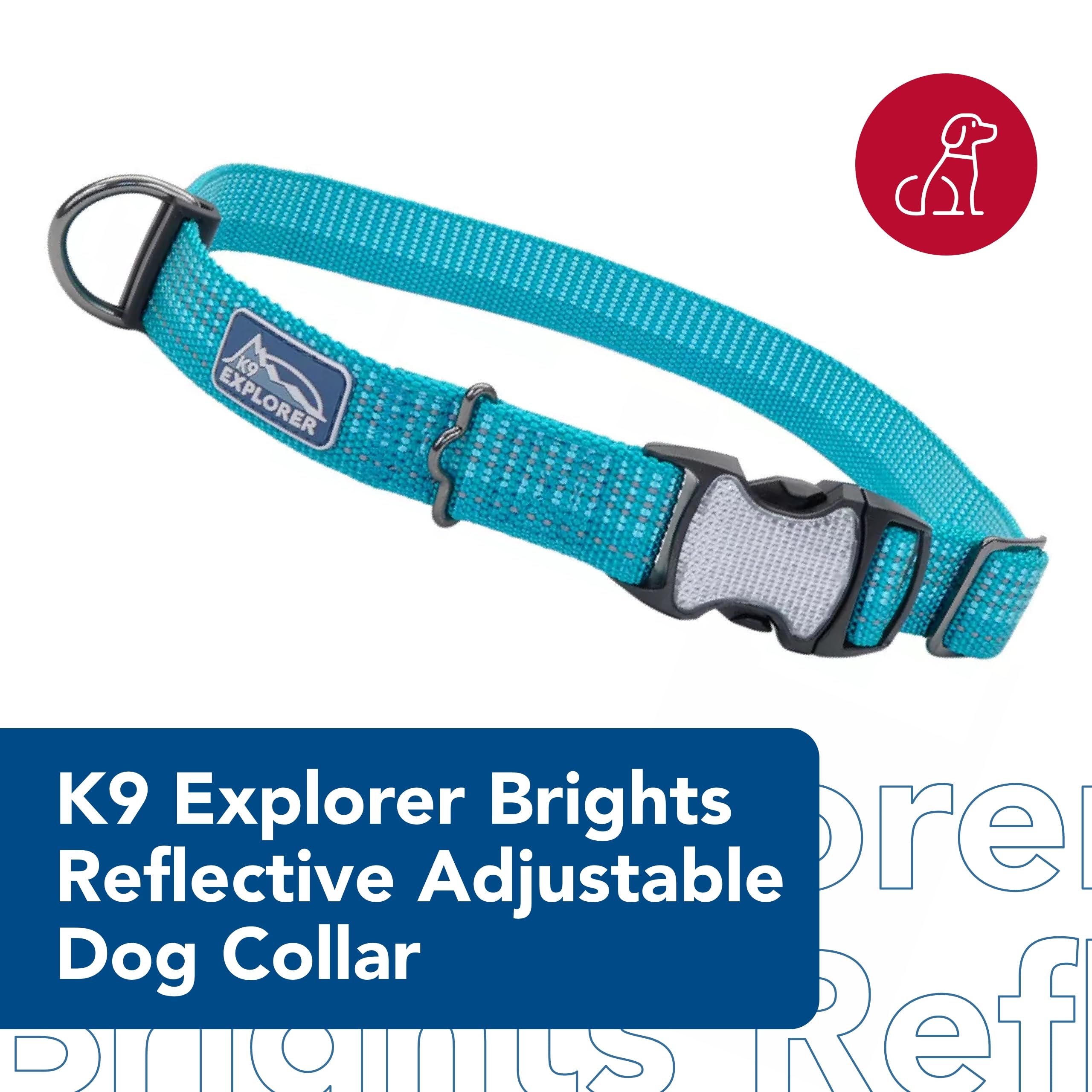 Coastal Pet - K-9 Explorer - Brights Reflective Adjustable Dog Collar, Desert, 5/8'' x 08''-12''