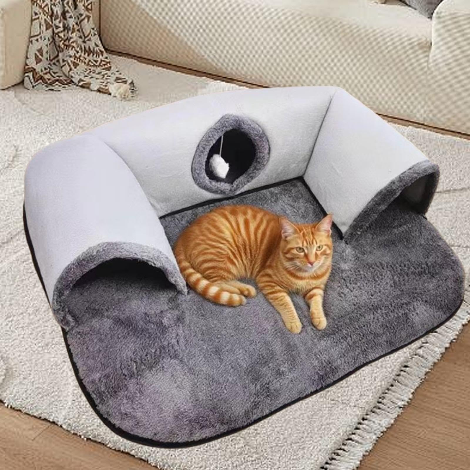 Enakshi Winter Warm Cat Tunnel Bed Playing Hut For Indoor Cats Outdoor Small Animals L|Pet Supplies | Cat Supplies | Toys