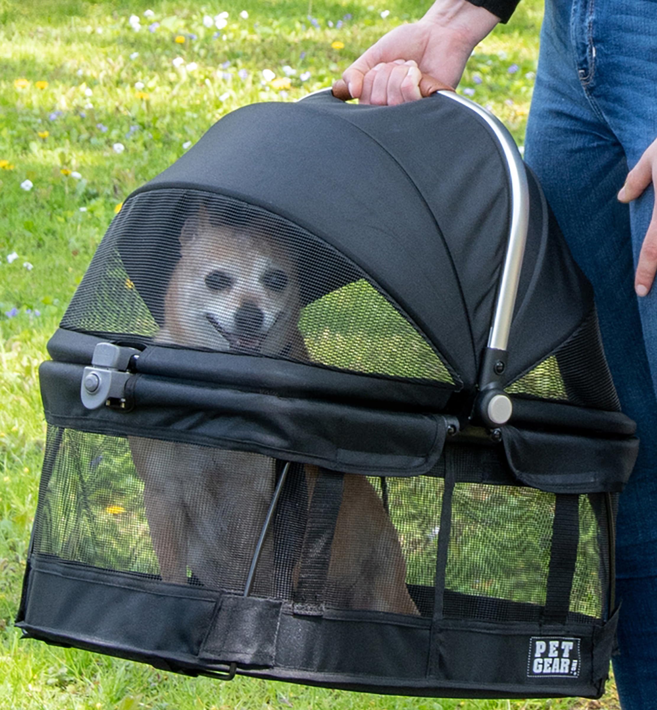 Pet Gear No-Zip View 360 Pet Carrier & Car Seat, Dark Charcoal, 20-inch