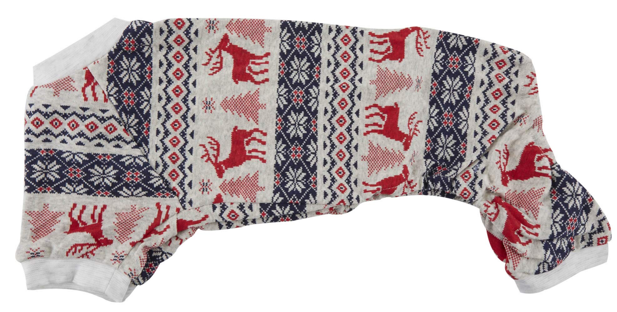 Xmas Grey Red Clothes Cotton Pet Dog Christmas Pajamas Jumpshit For Pets Dog Pajamas 20' Large