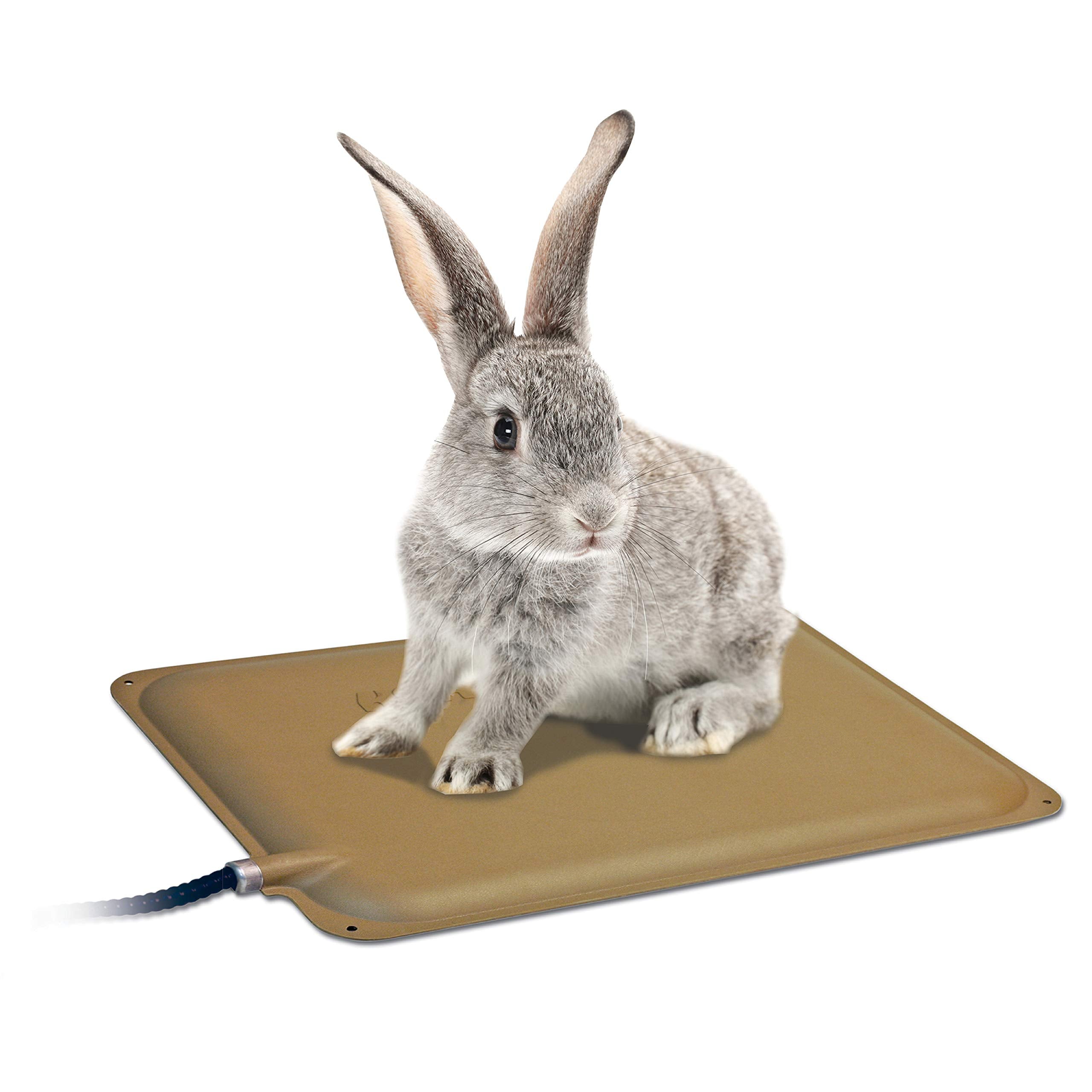 K&H Pet Products Outdoor Small Animal Heated Pad For Rabbits And Small Animals Tan 9 X 12 Inches