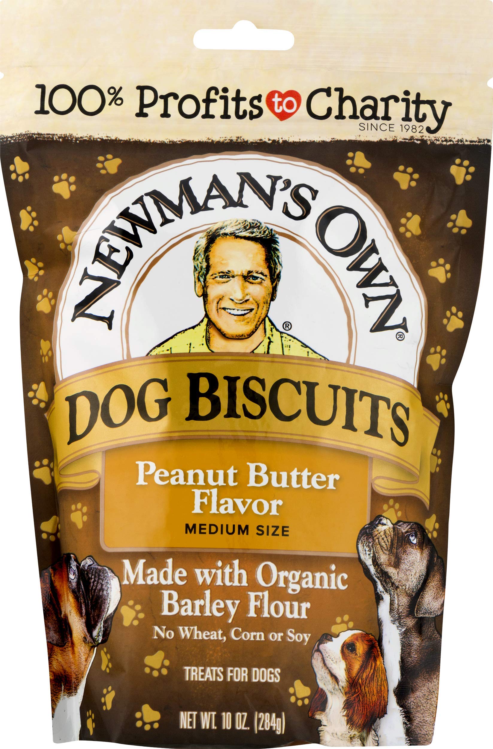 Newmans Own Dog Biscuits, Peanut Butter, 10-oz. (Pack of 6)