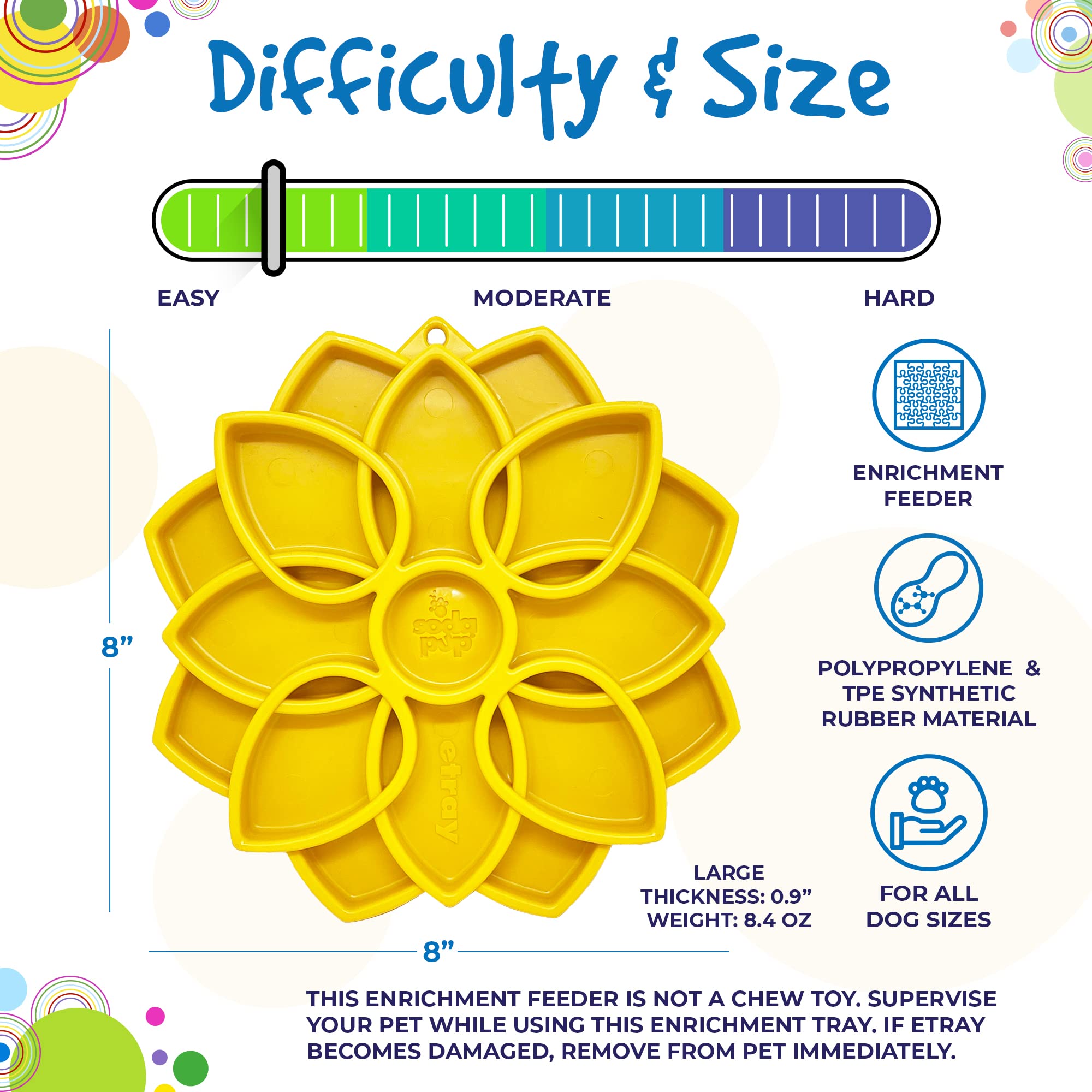 Mandala Design eTray Enrichment Tray for Dogs