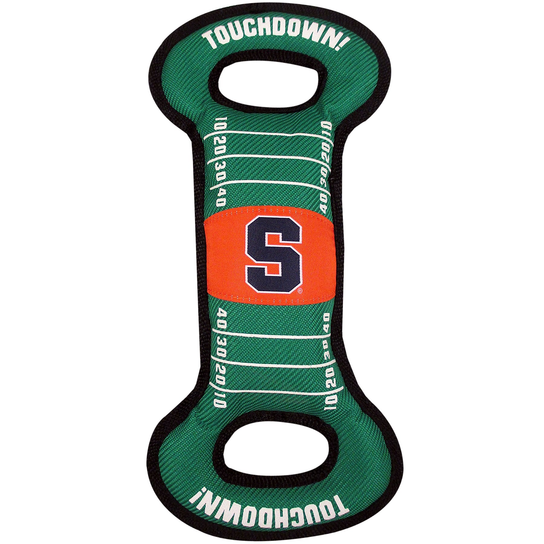 Pets First Ncaa Football Field Dog Toy With Squeaker. - Syracuse Orange - For Tug, Toss, And Fetch. - Tough& Durable Pet Toy