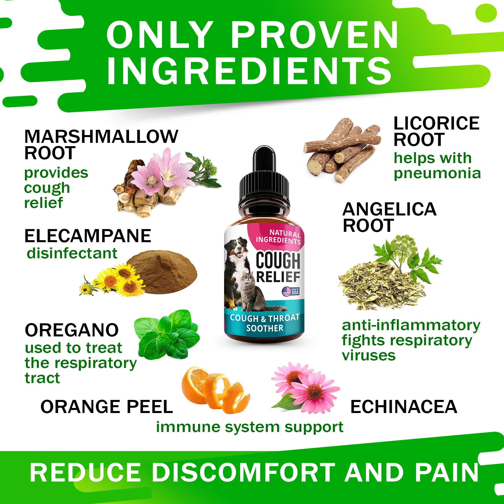 Kennel Cough Drops for Dogs and Cats - 2oz Pet Herbal Remedy - Throat Soother - Homeopathic Respiratory Support - Dry, Wet & Bar