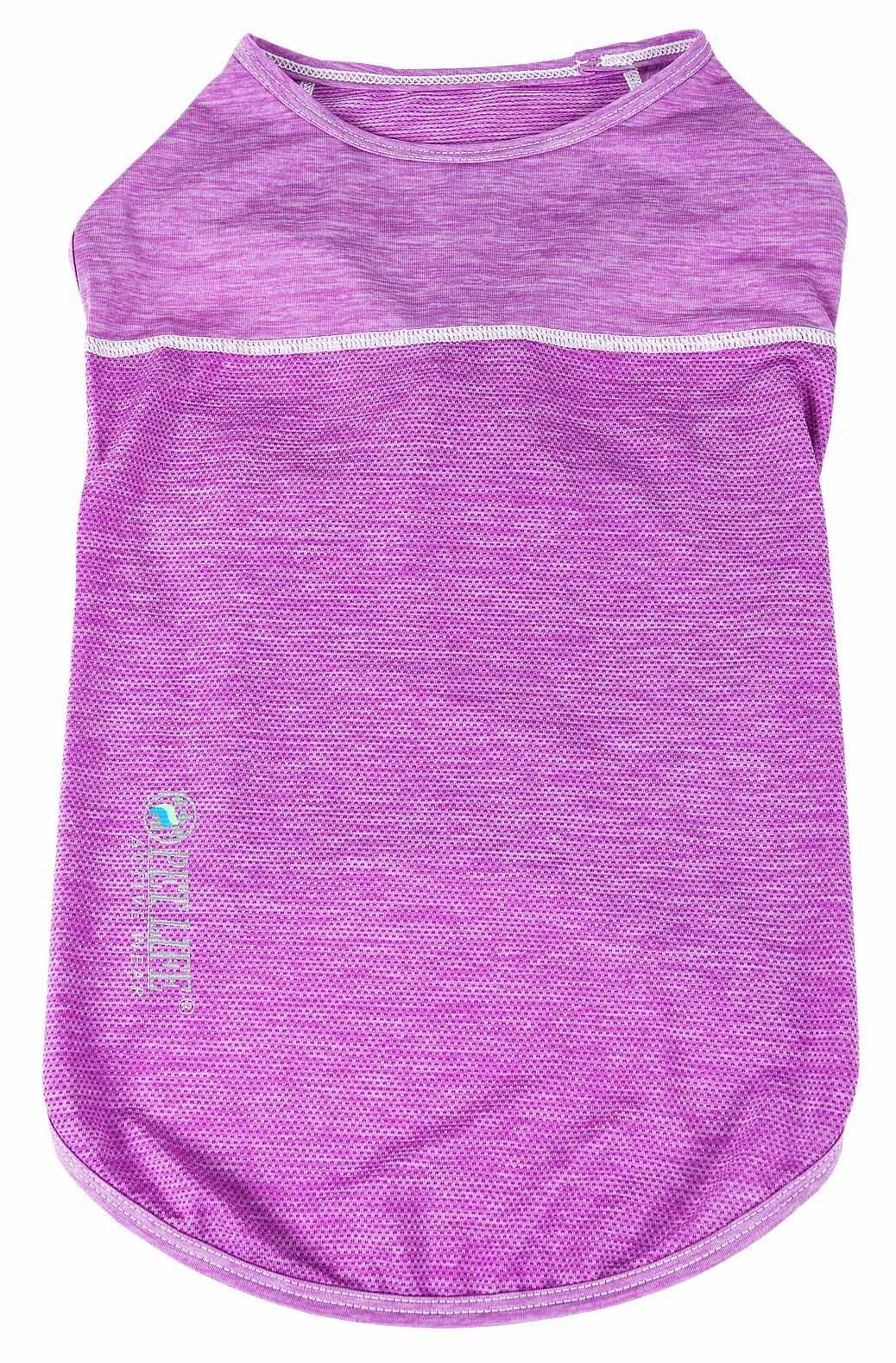 Pet Life Active 'Aero-Pawlse' Heathered Quick-Dry And 4-Way Stretch-Performance Dog Tank Top T-Shirt(D0102H7Ltwy.)