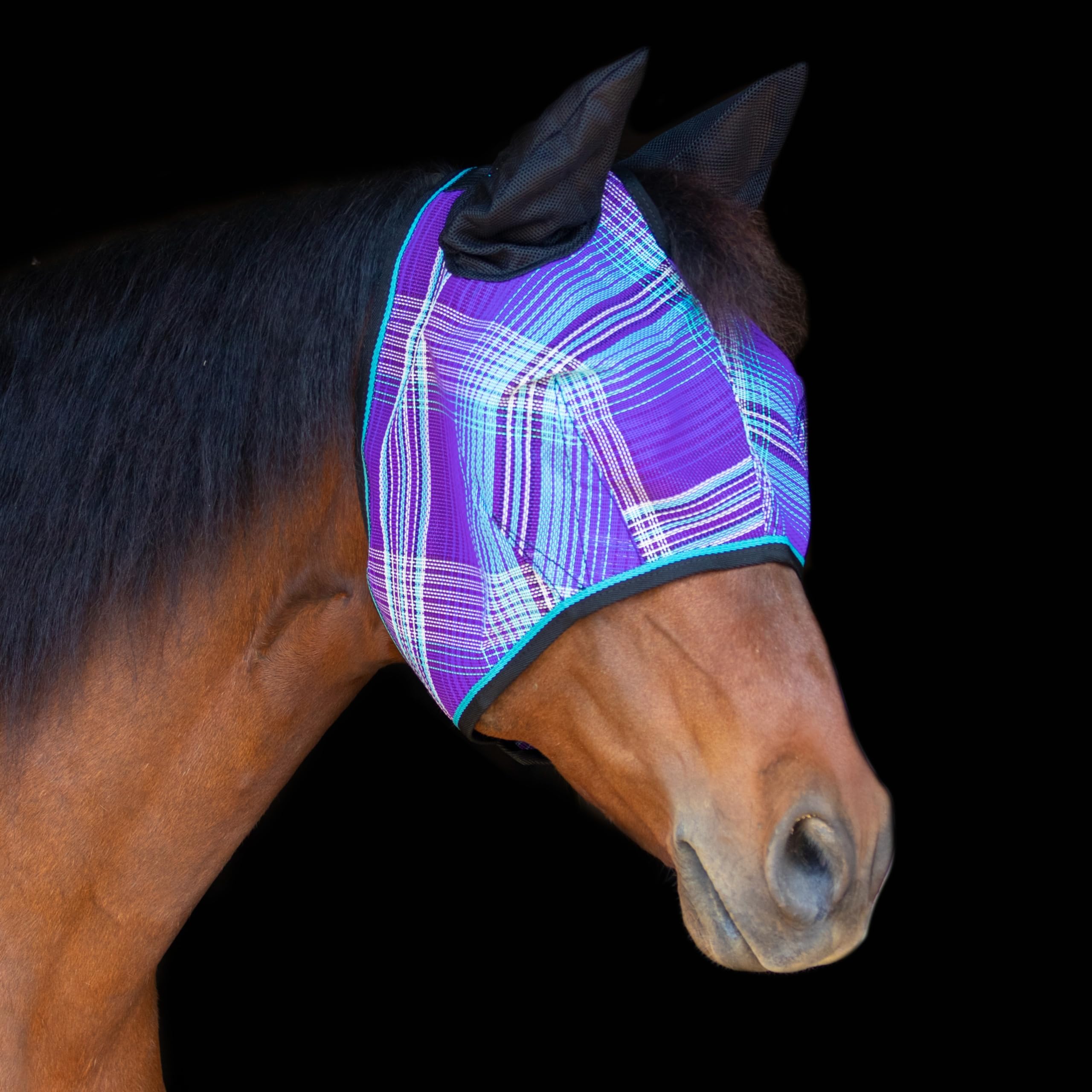 Kensington Fly Mask w/Web & Nose Size: X.Large Color: 2017-Lavender Mint