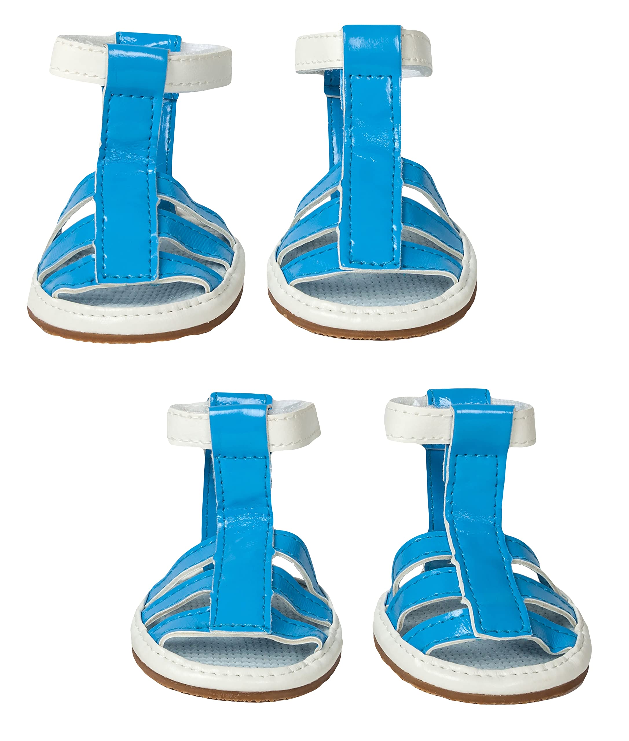 Pet Life Bucklesupportive Reflective Pvc Dog Sandals  Waterproof Summer Dog Shoes With Added Details  Set Of 4 Pet Sandals